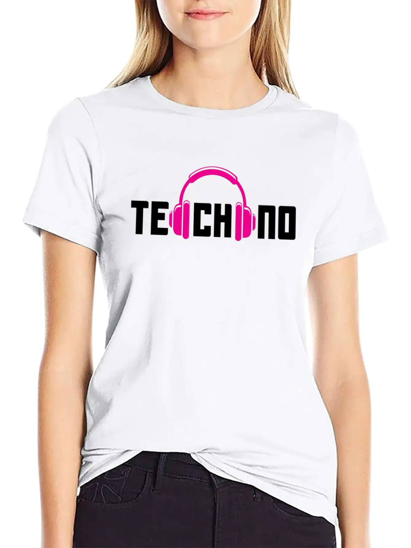 Techno Lover Headphones Vibe Design Basic Graphic T-Shirt – Daily Comfort In Soft Cotton