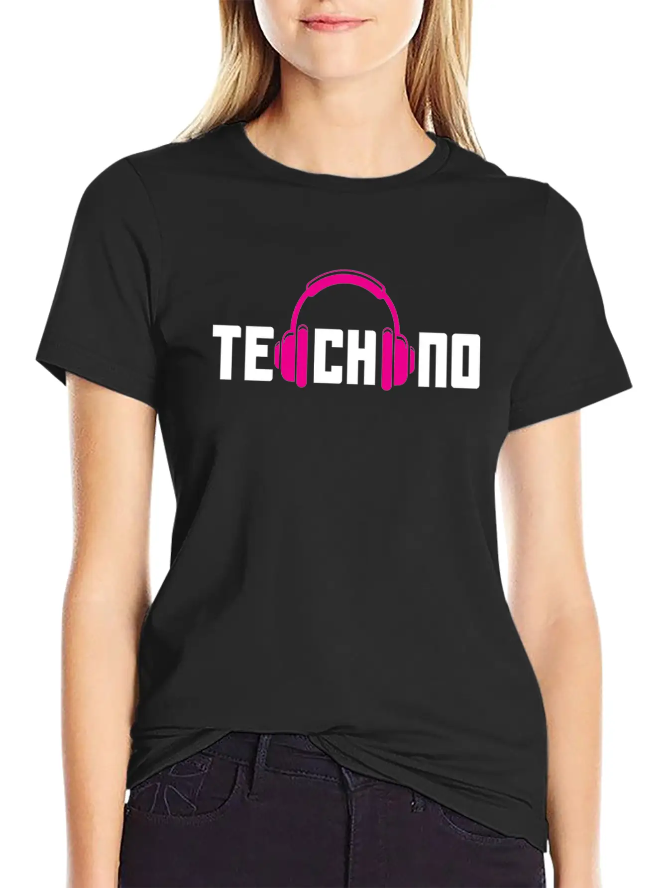 Techno Lover Headphones Vibe Design Basic Graphic T-Shirt – Daily Comfort In Soft Cotton