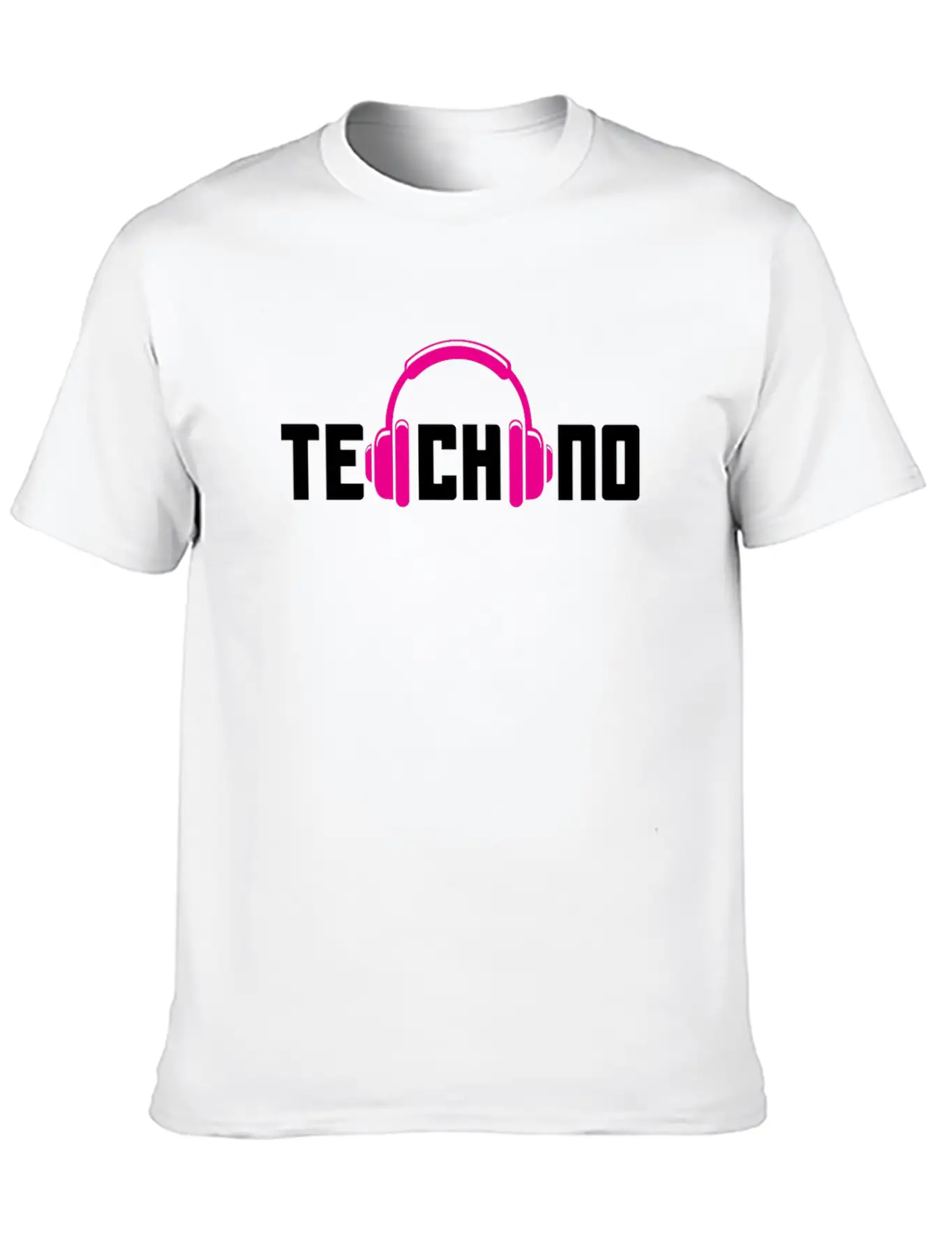 Techno Lover Headphones Vibe Design Basic Graphic T-Shirt – Daily Comfort In Soft Cotton