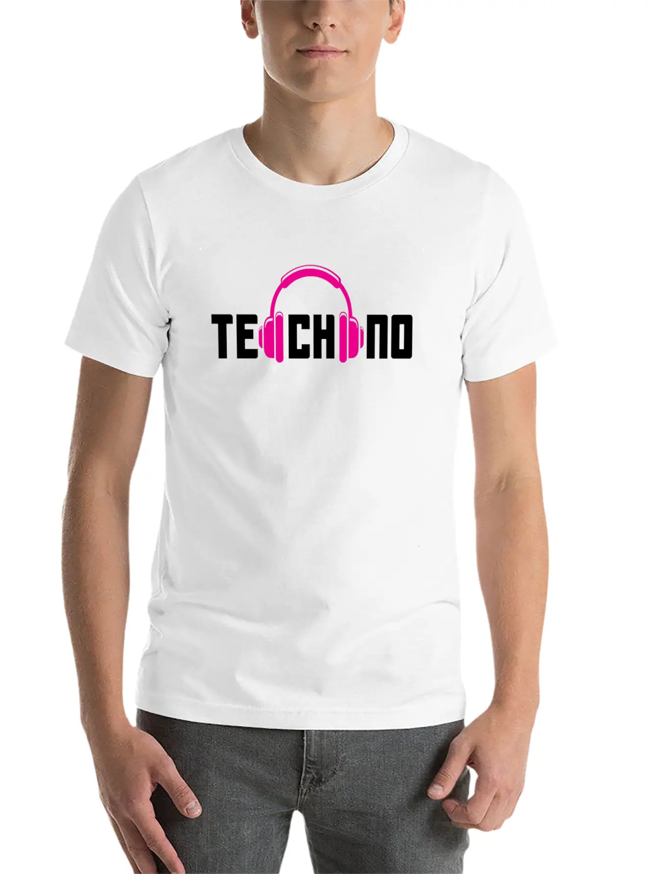 Techno Lover Headphones Vibe Design Basic Graphic T-Shirt – Daily Comfort In Soft Cotton