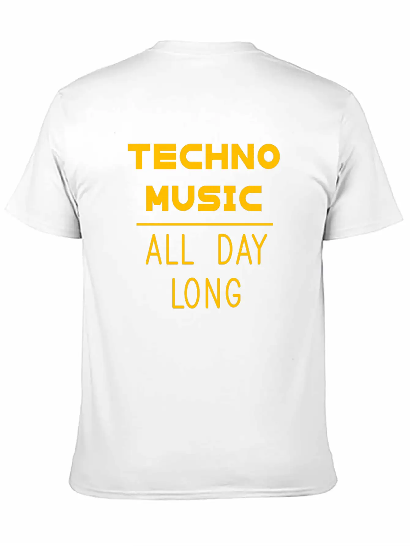Techno Music All Day Long Electronic Dance Electro Unisex Casual T-Shirt – Clean Design For Daily Comfort