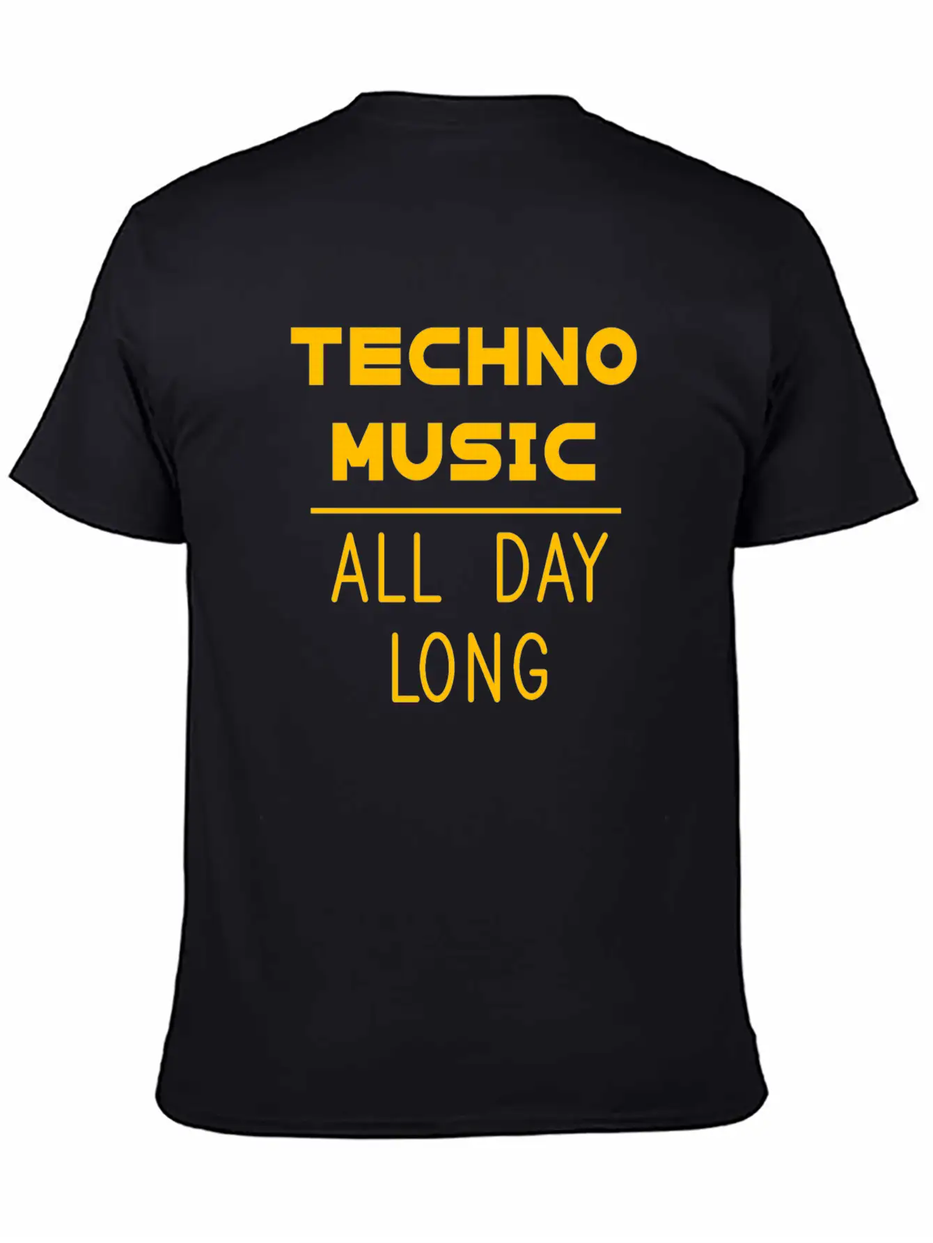 Techno Music All Day Long Electronic Dance Electro Unisex Casual T-Shirt – Clean Design For Daily Comfort