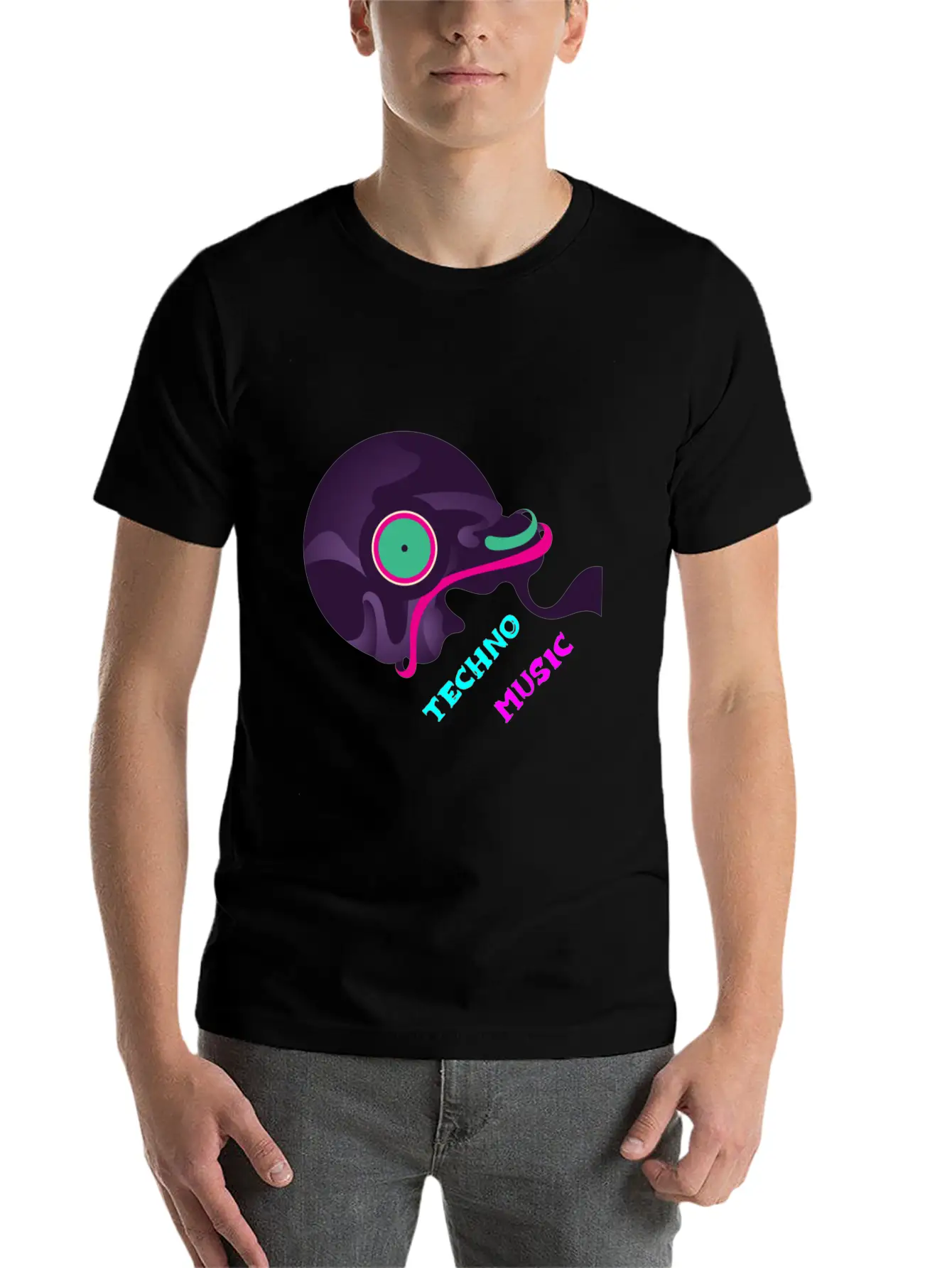 Techno Music - Drum & Bass Essential Cotton Tee For Daily Outfits – Unisex Style