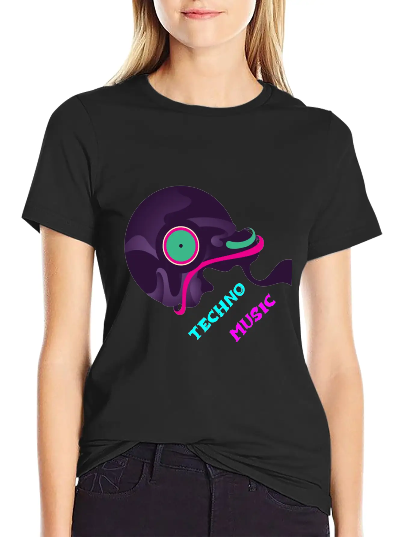 Techno Music - Drum & Bass Essential Cotton Tee For Daily Outfits – Unisex Style
