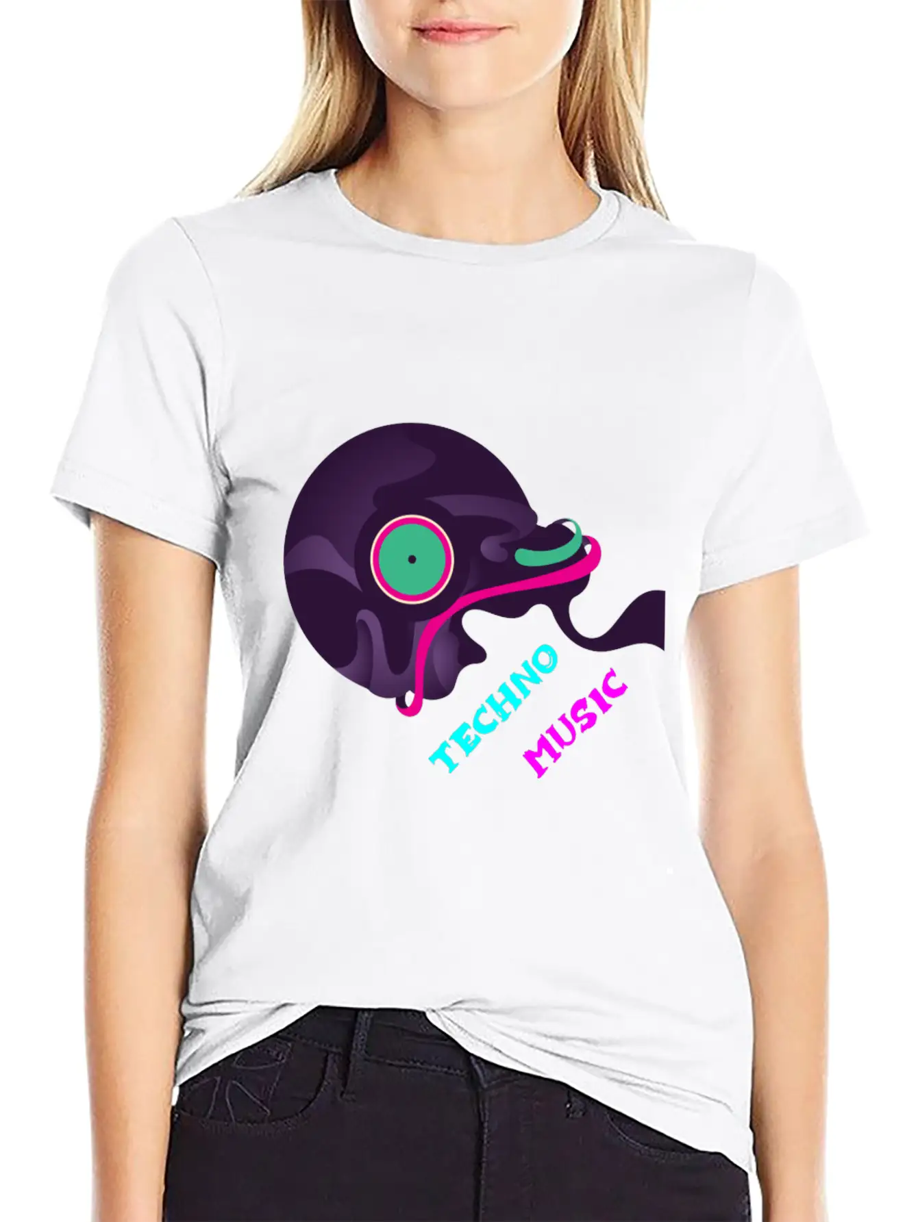 Techno Music - Drum & Bass Essential Cotton Tee For Daily Outfits – Unisex Style