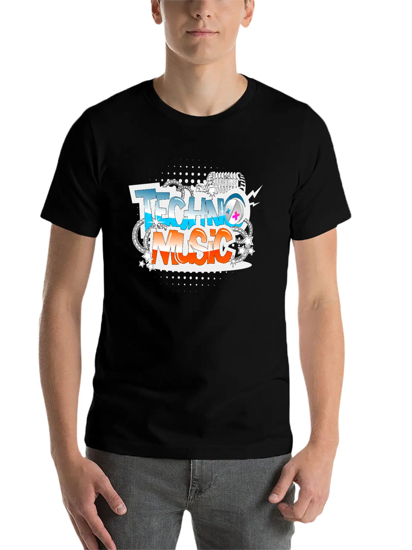 Techno Music Modern Fit Casual T-Shirt ��� Clean And Versatile Design