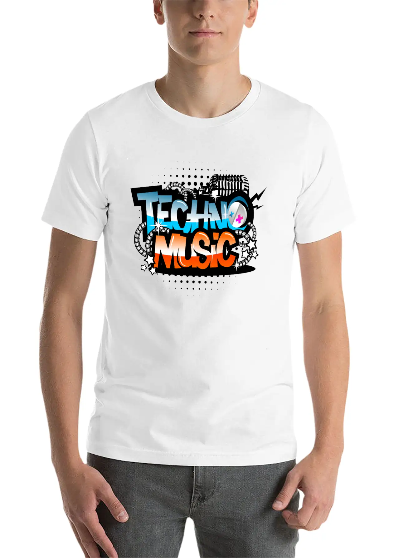 Techno Music Modern Fit Casual T-Shirt ��� Clean And Versatile Design