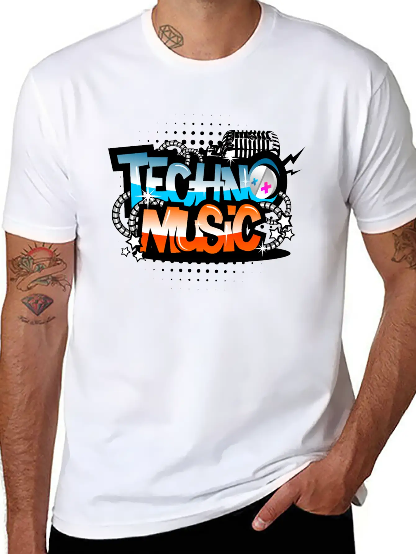 Techno Music Modern Fit Casual T-Shirt ��� Clean And Versatile Design