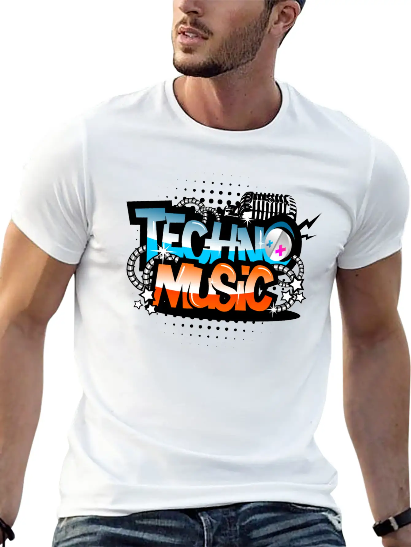 Techno Music Modern Fit Casual T-Shirt ��� Clean And Versatile Design