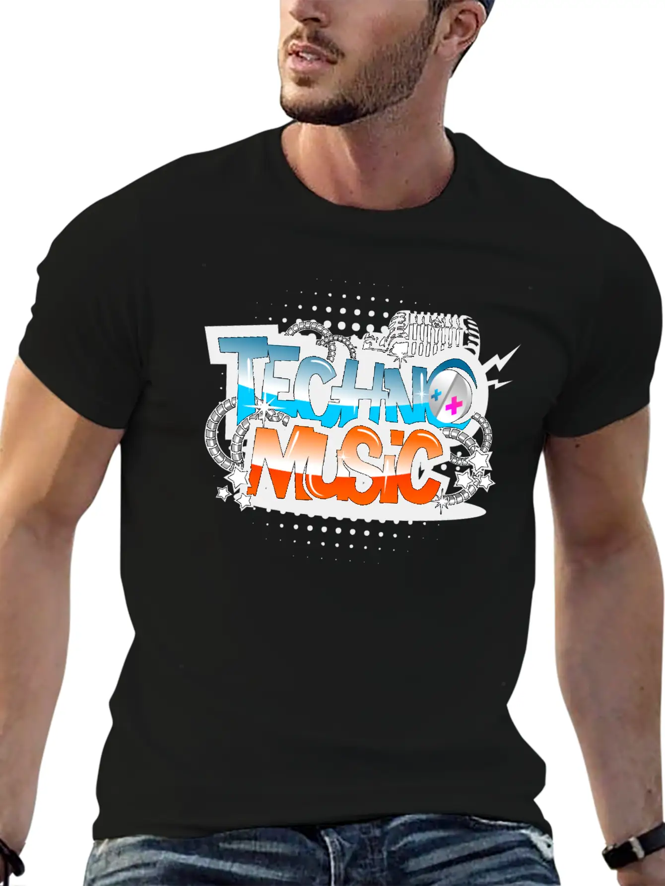 Techno Music Modern Fit Casual T-Shirt ��� Clean And Versatile Design