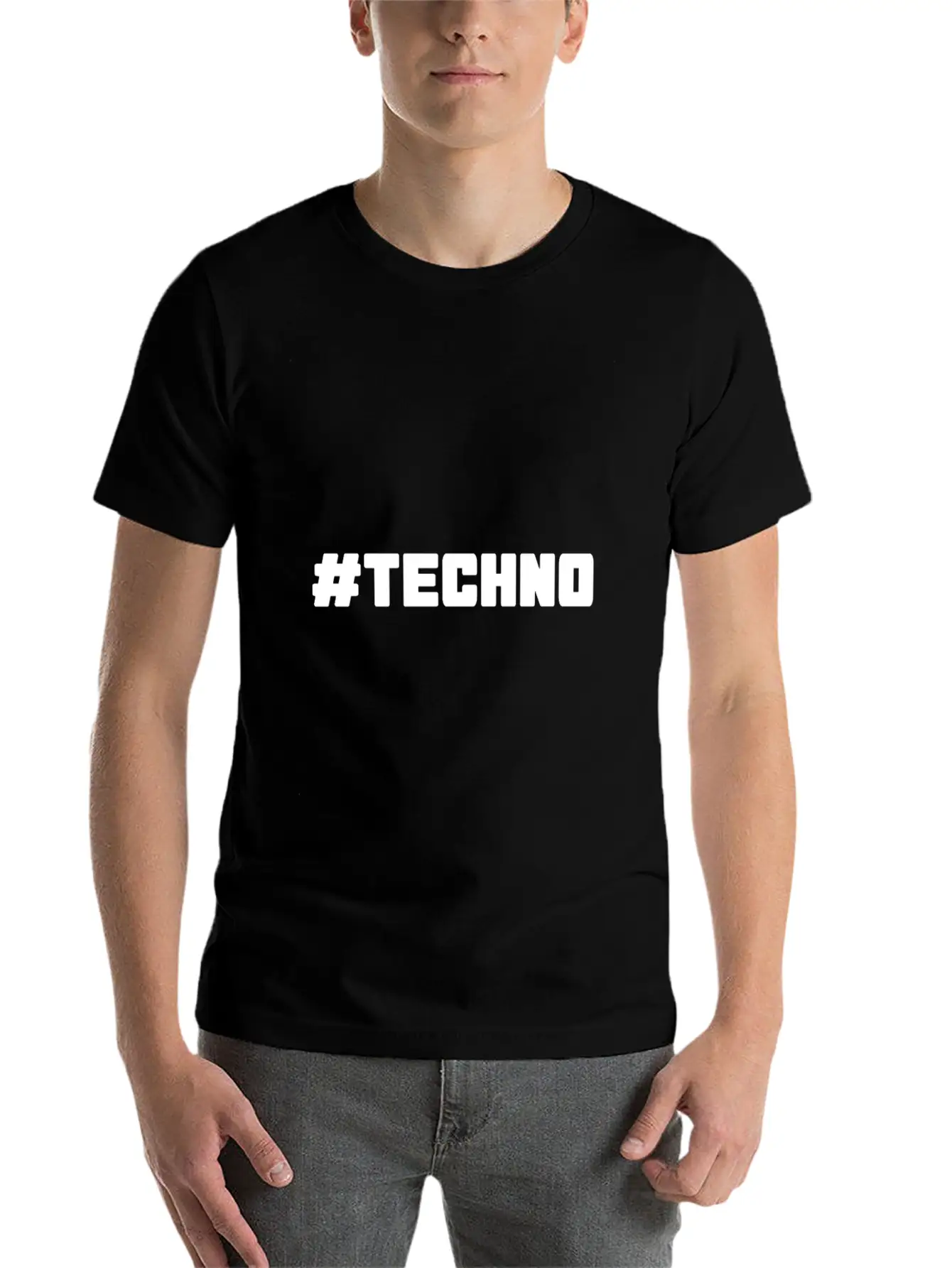 Techno - Music - # Techno # Basic Graphic T-Shirt – Daily Comfort In Soft Cotton