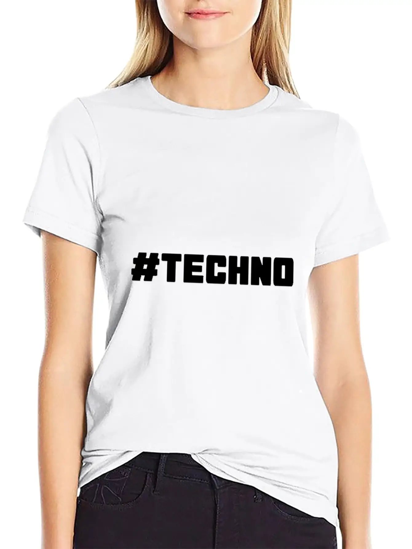 Techno - Music - # Techno # Basic Graphic T-Shirt – Daily Comfort In Soft Cotton