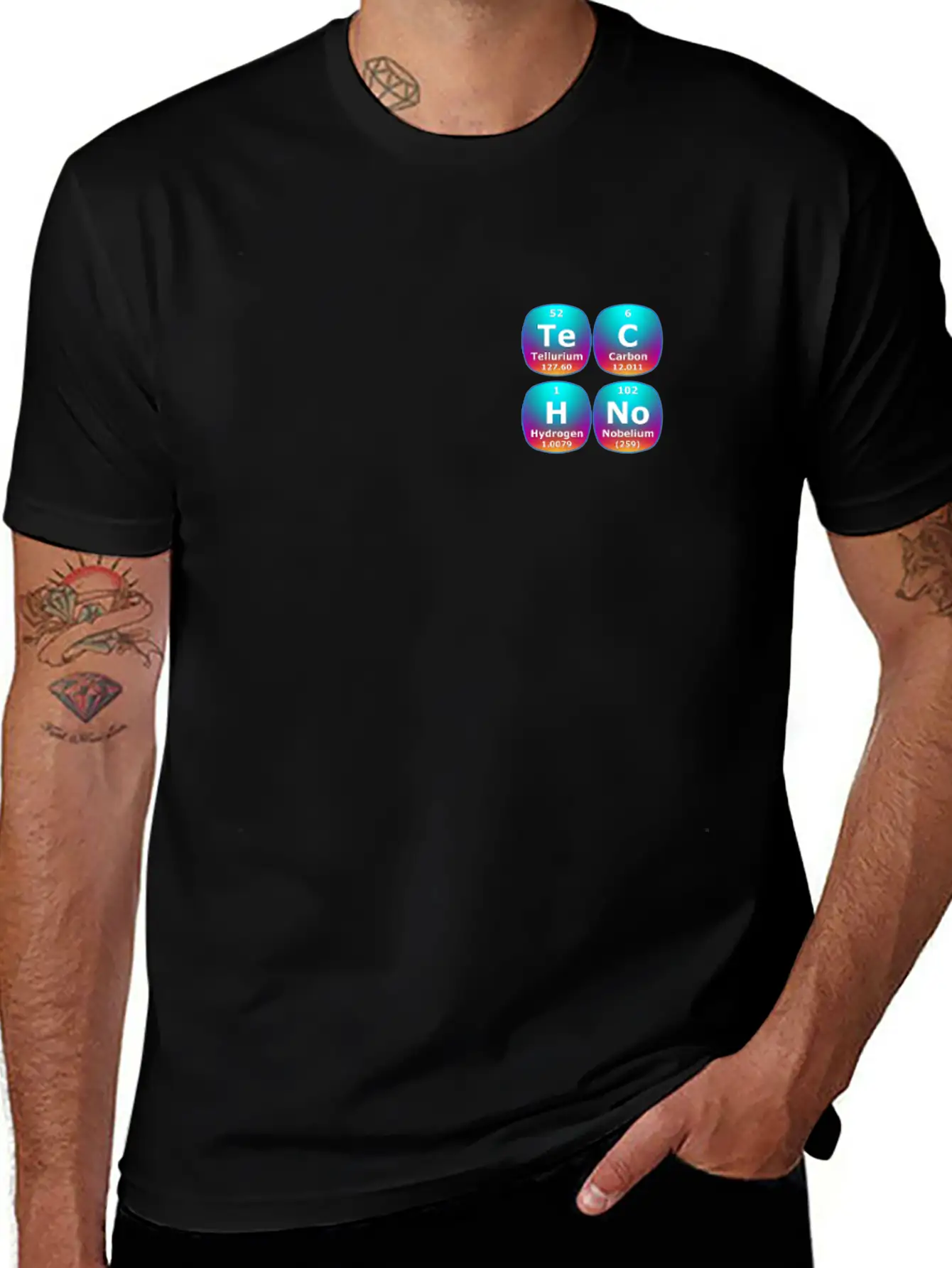 Techno Periodic Table – Perfect Rave & Festival Basic Graphic T-Shirt – Daily Comfort In Soft Cotton