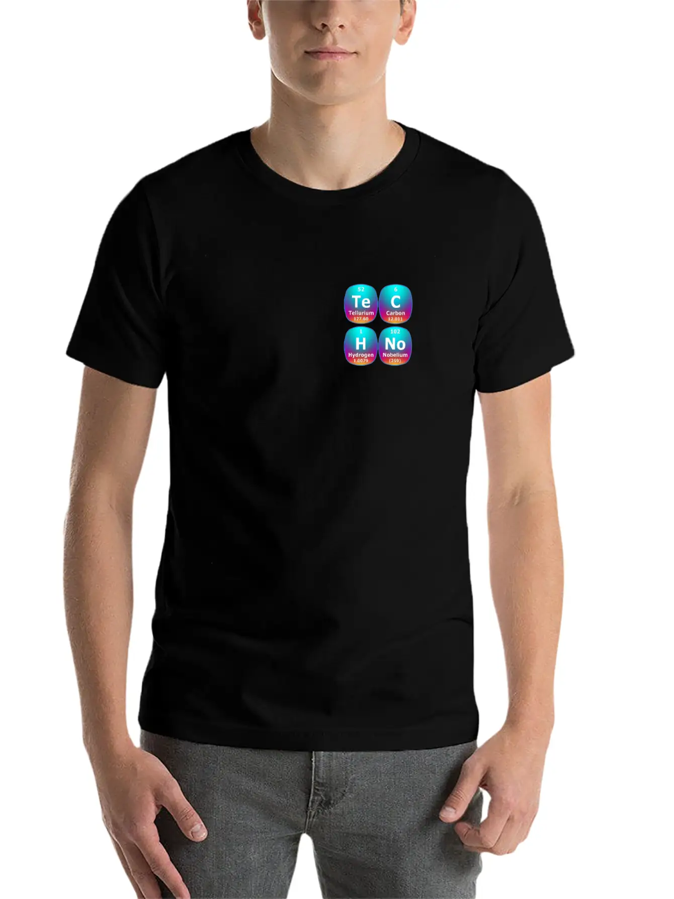 Techno Periodic Table – Perfect Rave & Festival Basic Graphic T-Shirt – Daily Comfort In Soft Cotton