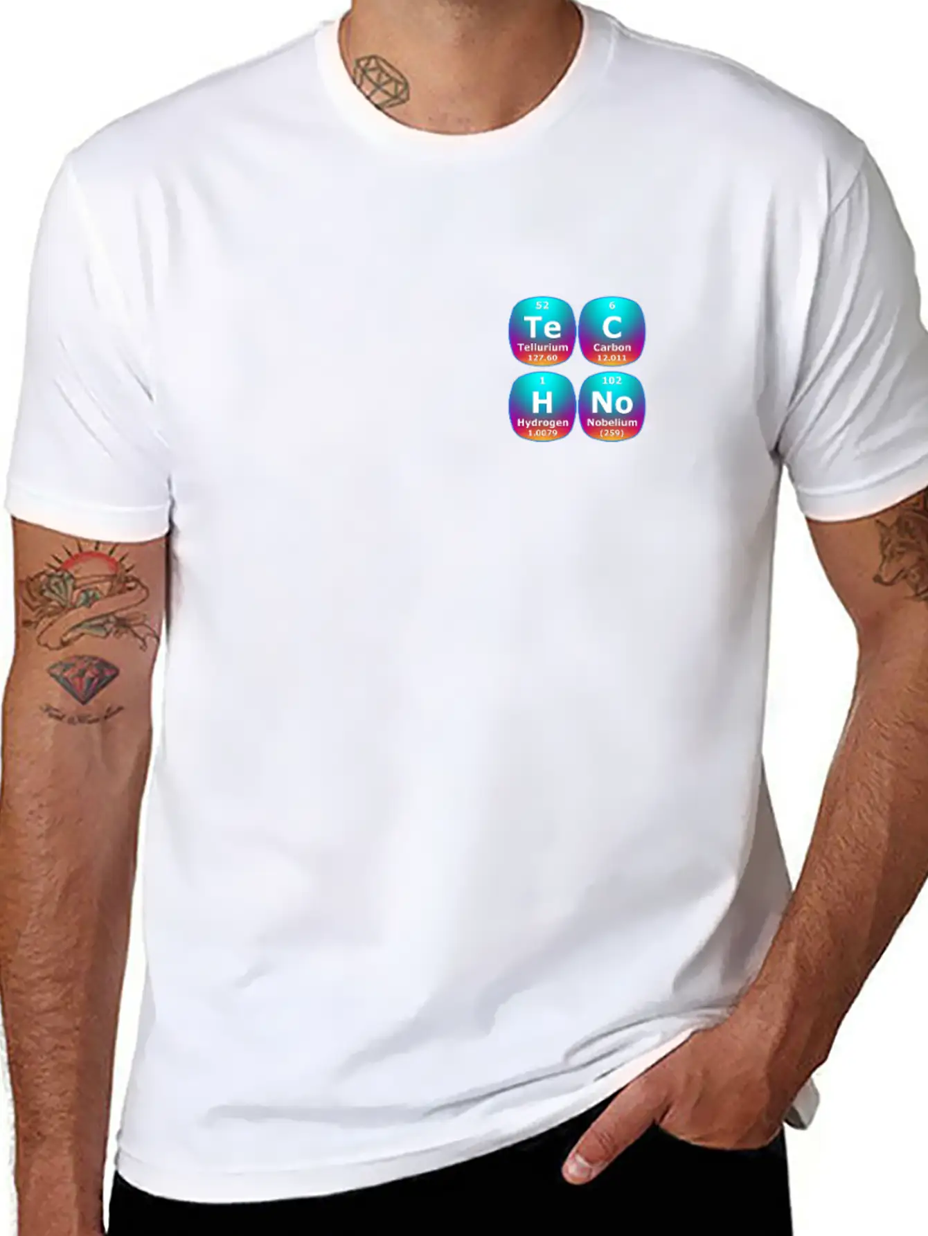 Techno Periodic Table – Perfect Rave & Festival Basic Graphic T-Shirt – Daily Comfort In Soft Cotton