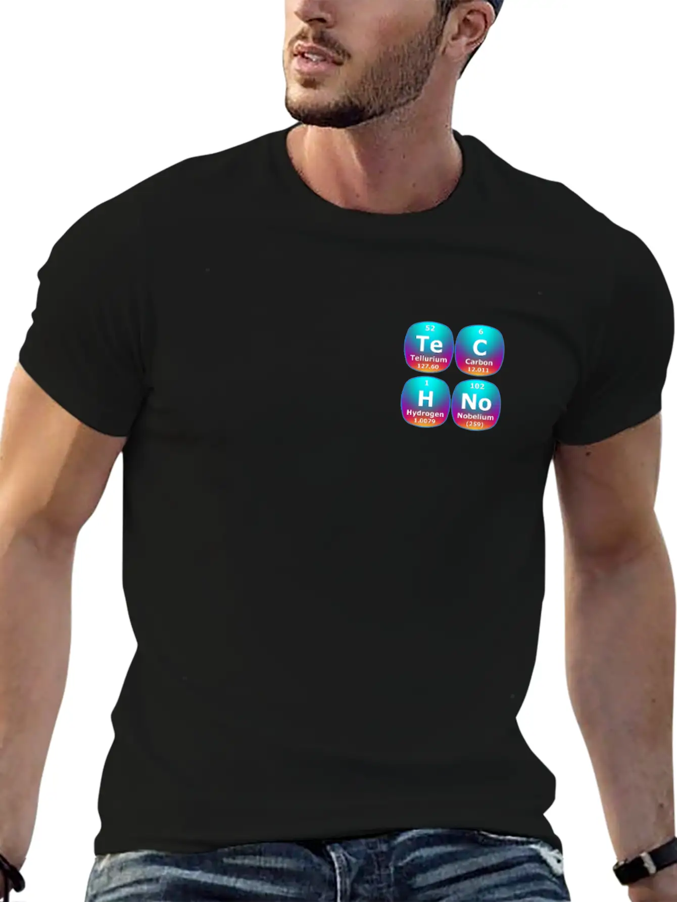 Techno Periodic Table – Perfect Rave & Festival Basic Graphic T-Shirt – Daily Comfort In Soft Cotton