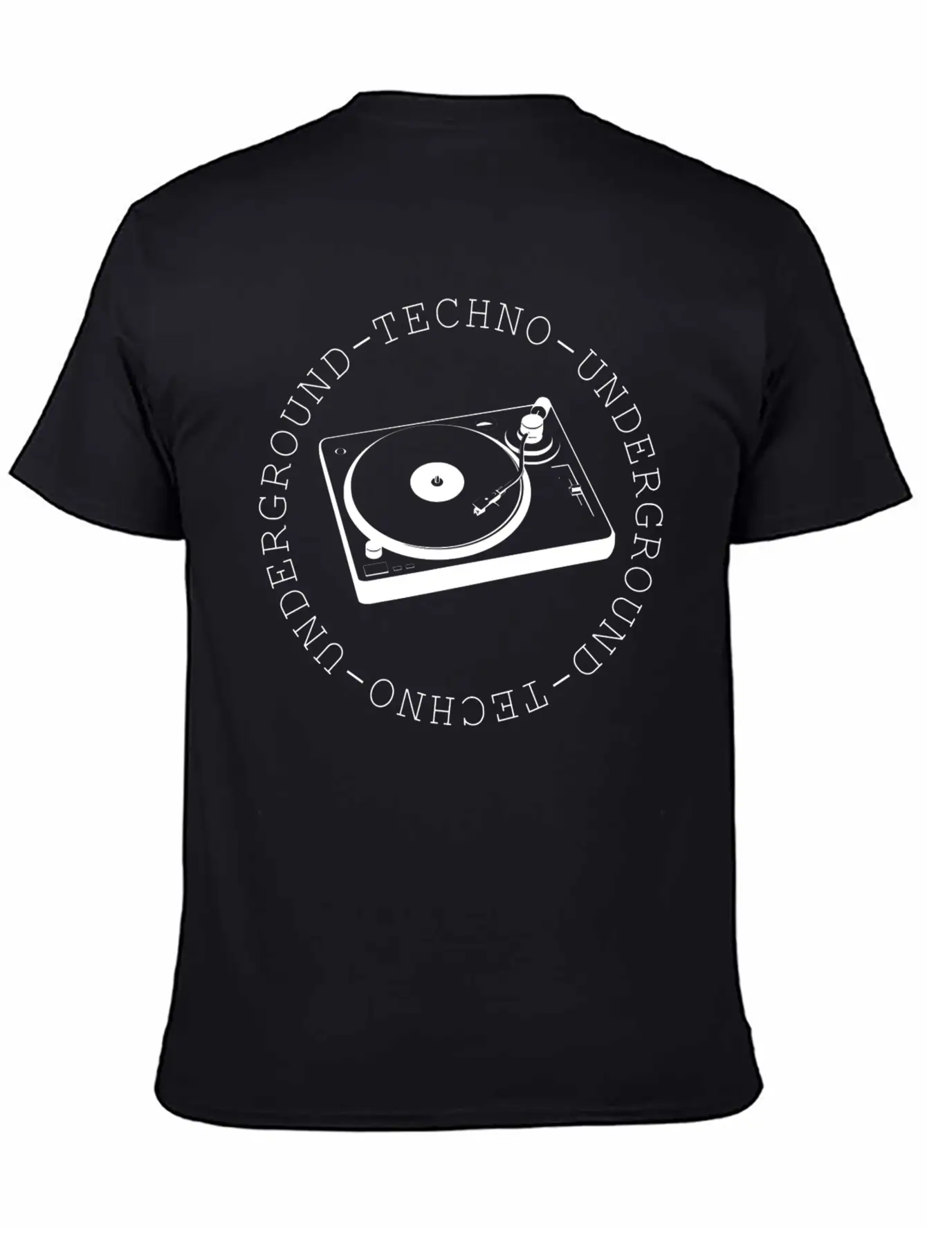 Techno - Techno Music - Turntable - Vinyl Lightweight Cotton T-Shirt – Daily Comfort Graphic Shirt