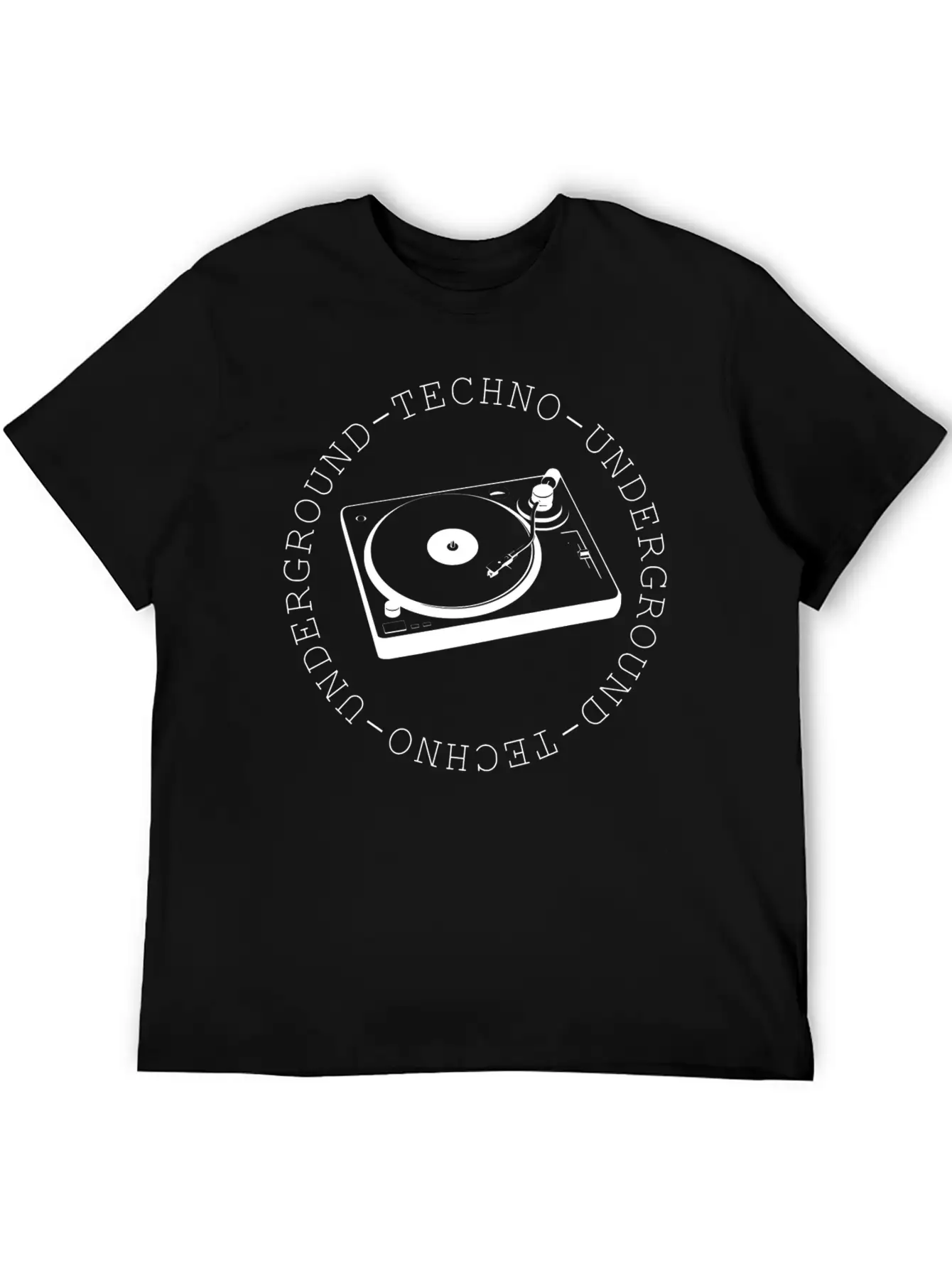 Techno - Techno Music - Turntable - Vinyl Lightweight Cotton T-Shirt – Daily Comfort Graphic Shirt