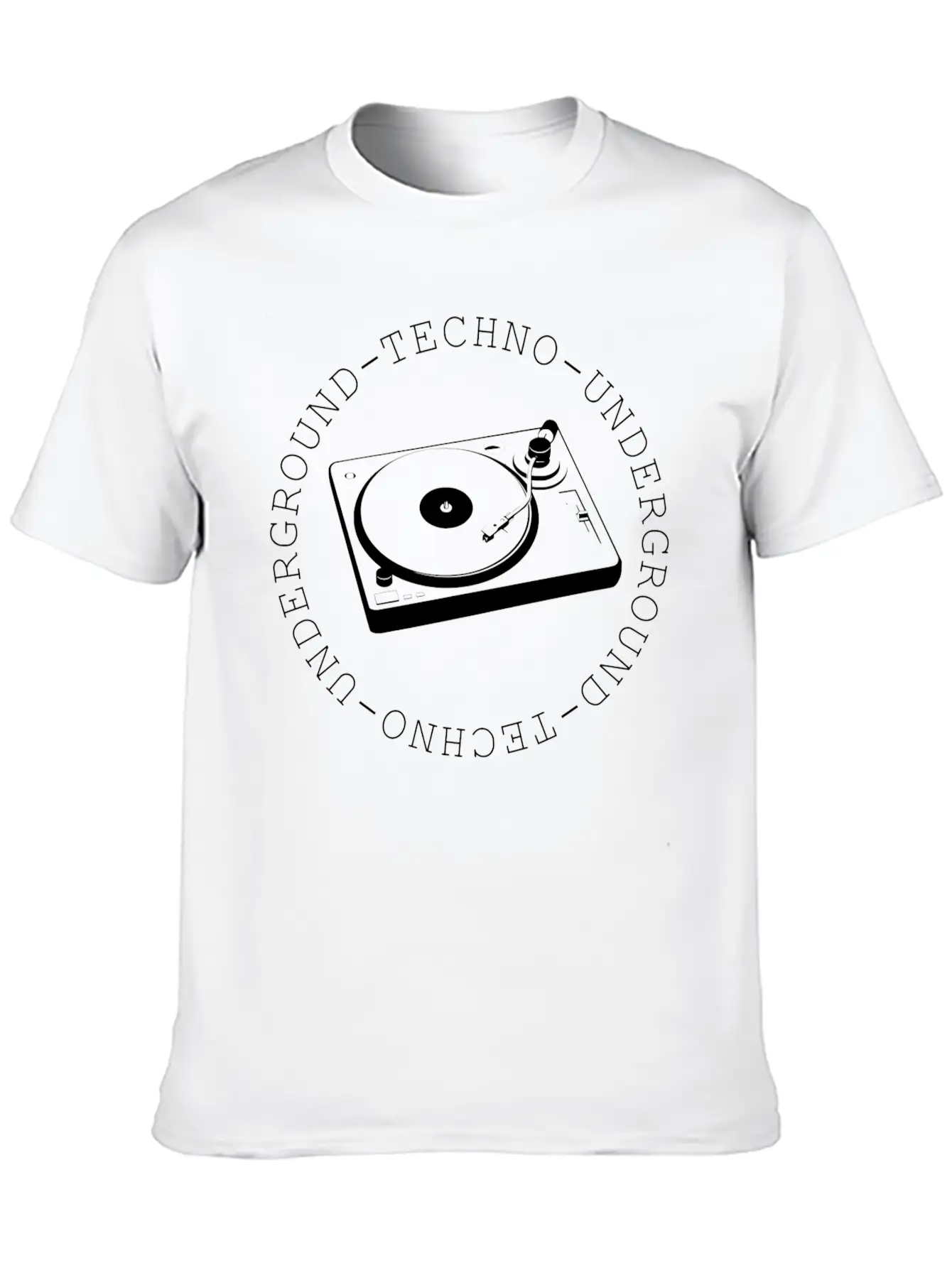 Techno - Techno Music - Turntable - Vinyl Lightweight Cotton T-Shirt – Daily Comfort Graphic Shirt