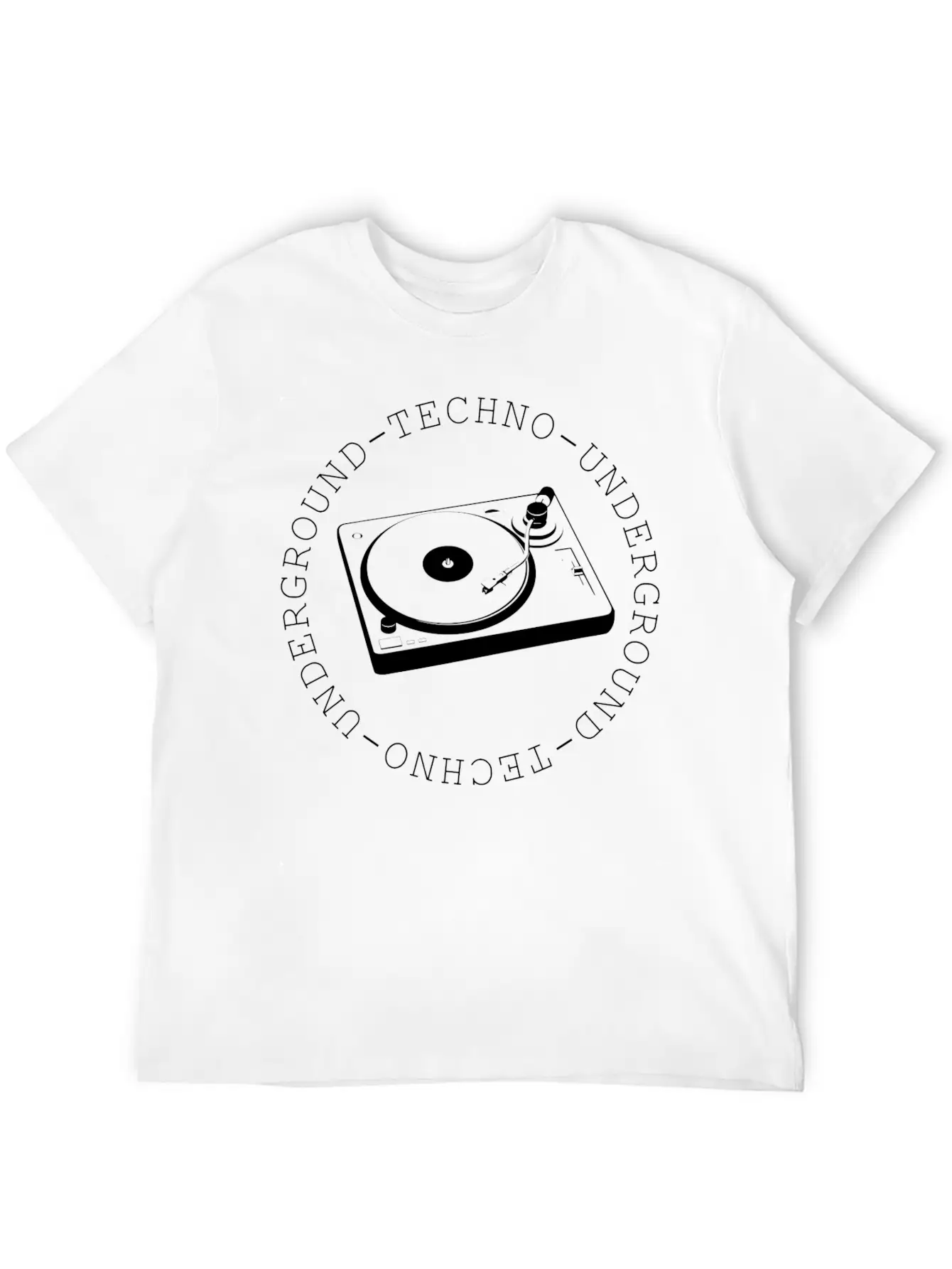 Techno - Techno Music - Turntable - Vinyl Lightweight Cotton T-Shirt – Daily Comfort Graphic Shirt