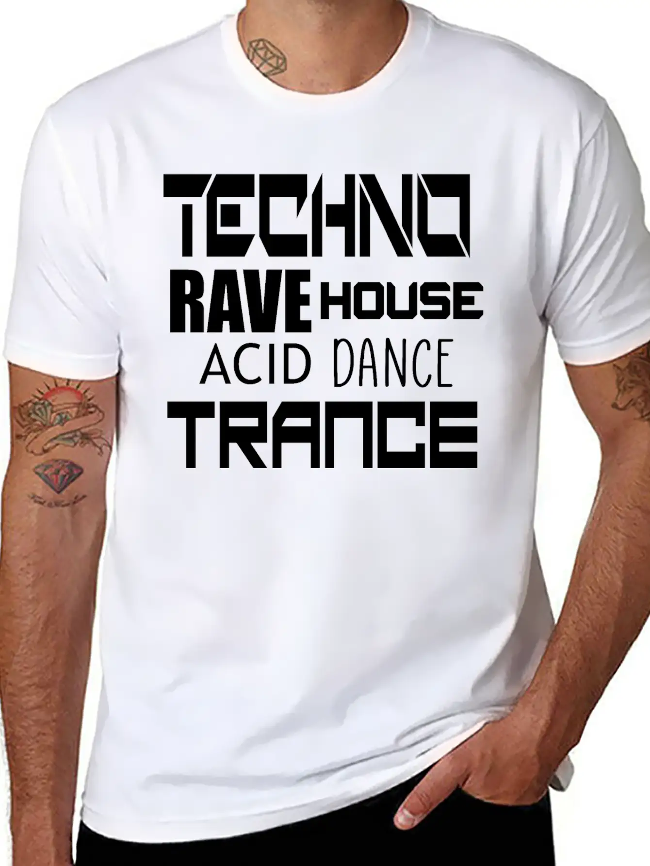 Techno Trance Dance Unisex Casual T-Shirt ��� Clean Design For Daily Comfort