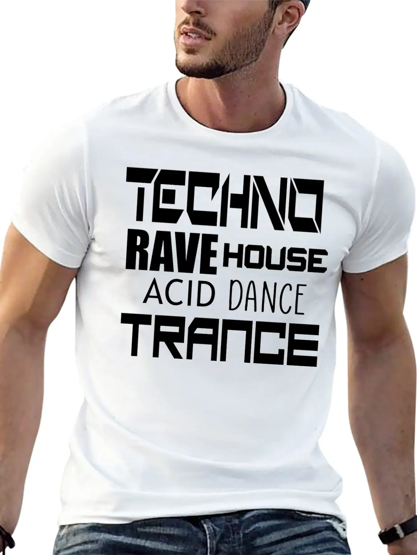 Techno Trance Dance Unisex Casual T-Shirt ��� Clean Design For Daily Comfort