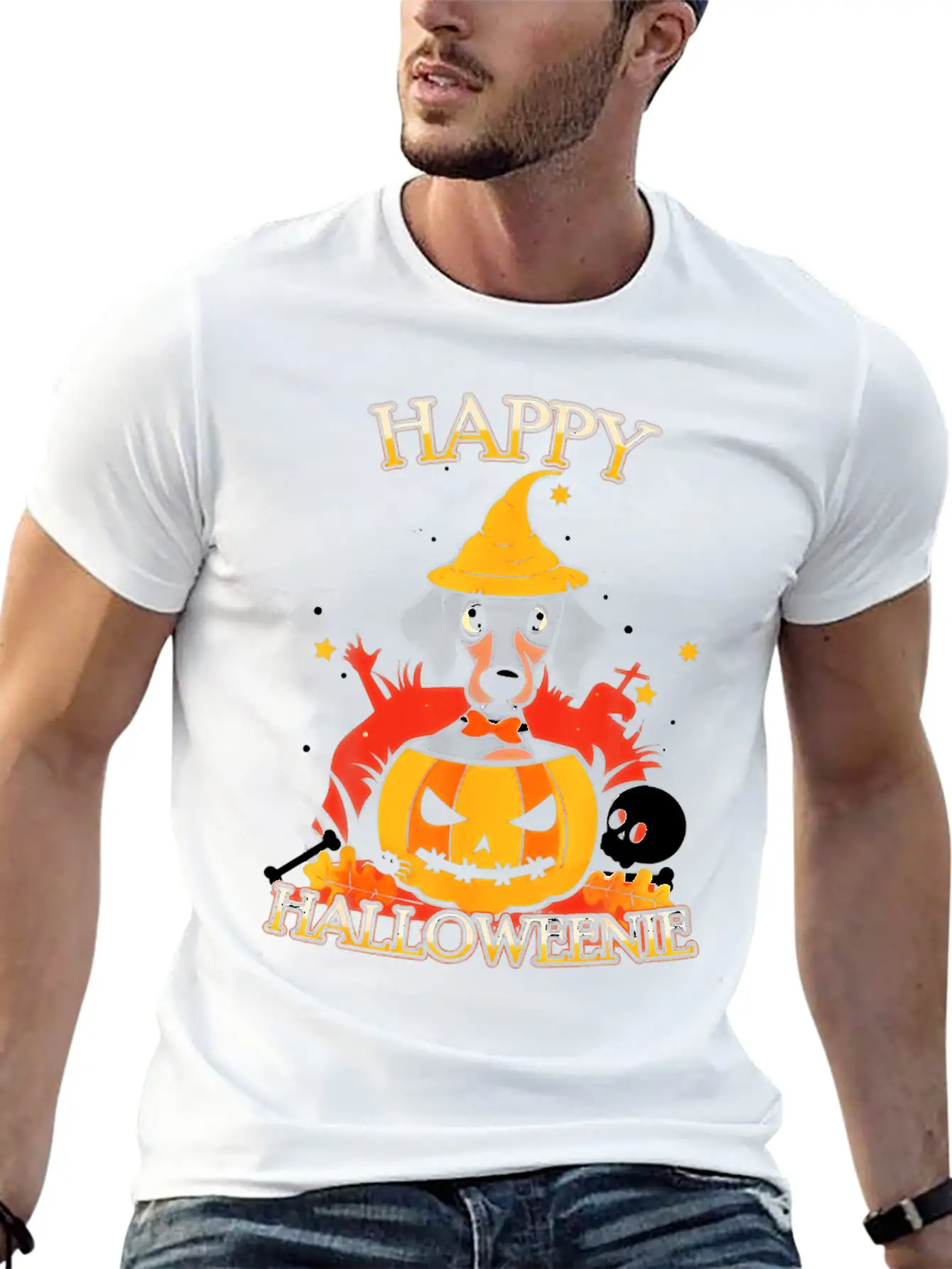 Teckel Halloween Shirt Halloweenie Costume Drôle Modern Fit Casual T-Shirt – Clean And Versatile Design