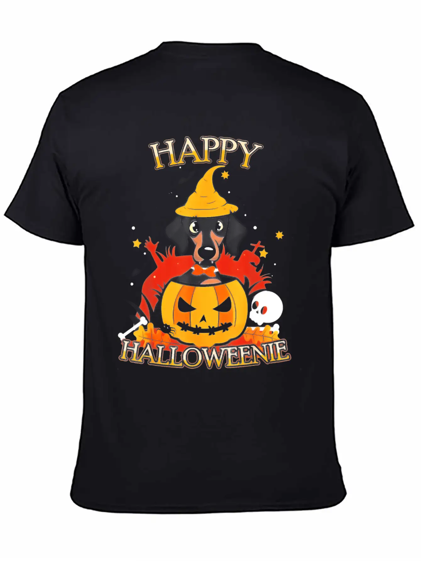 Teckel Halloween Shirt Halloweenie Costume Drôle Modern Fit Casual T-Shirt – Clean And Versatile Design