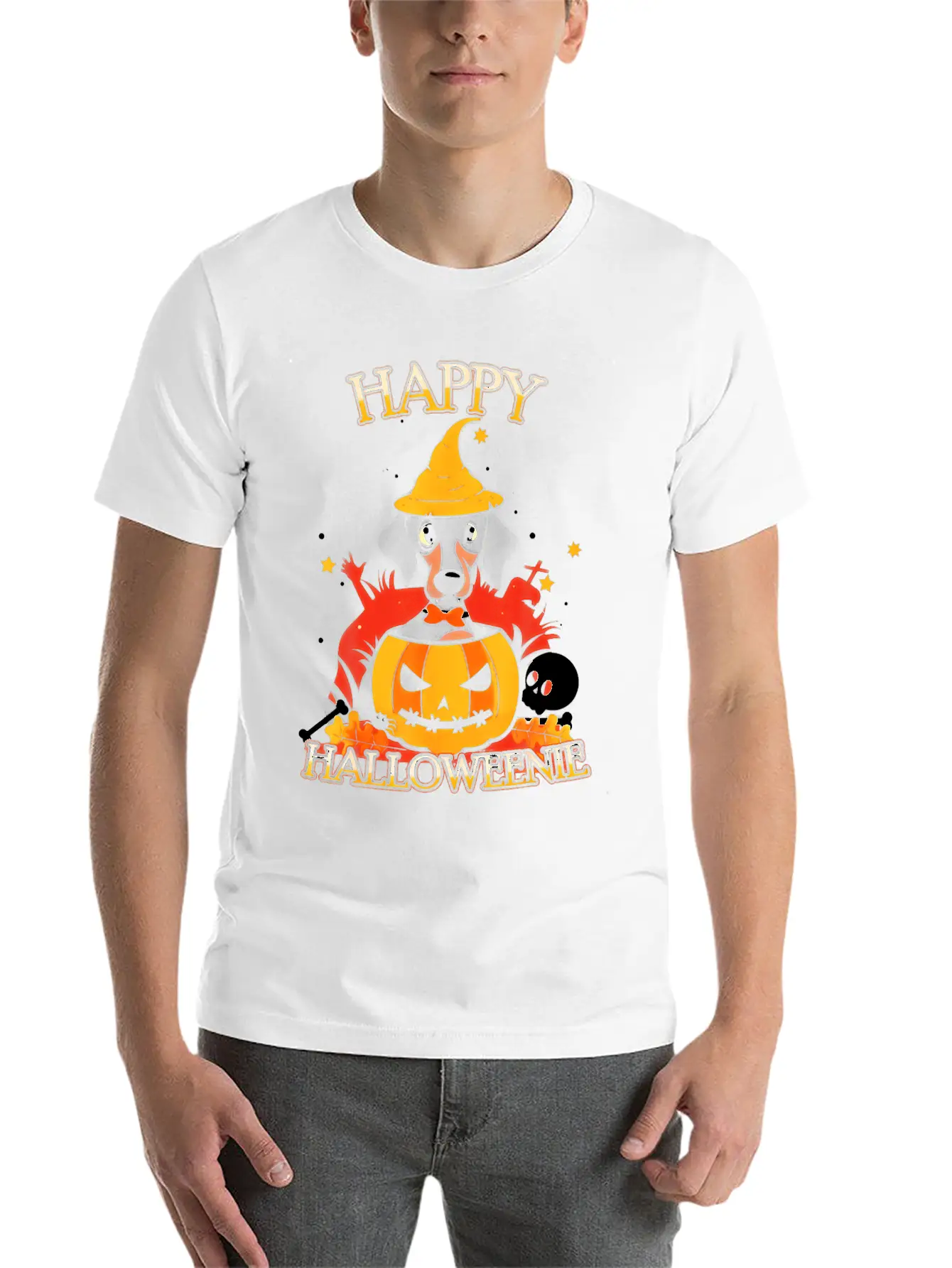 Teckel Halloween Shirt Halloweenie Costume Drôle Modern Fit Casual T-Shirt – Clean And Versatile Design