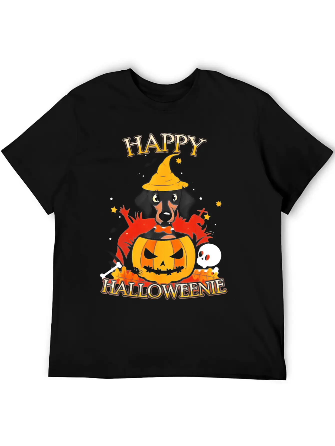 Teckel Halloween Shirt Halloweenie Costume Drôle Modern Fit Casual T-Shirt – Clean And Versatile Design