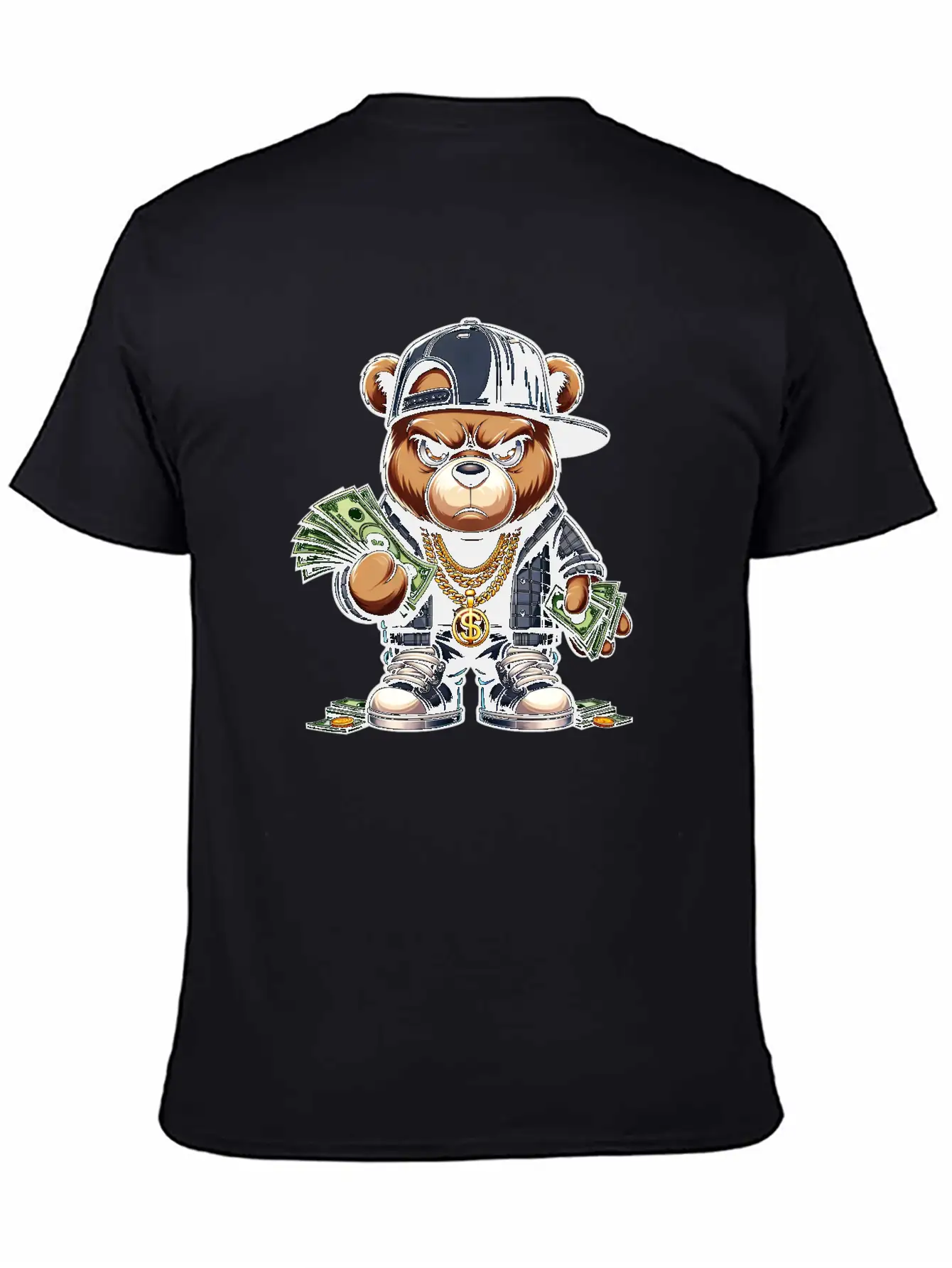 Teddy Bear With Money Relaxed Everyday Tee – Lightweight And Durable Cotton