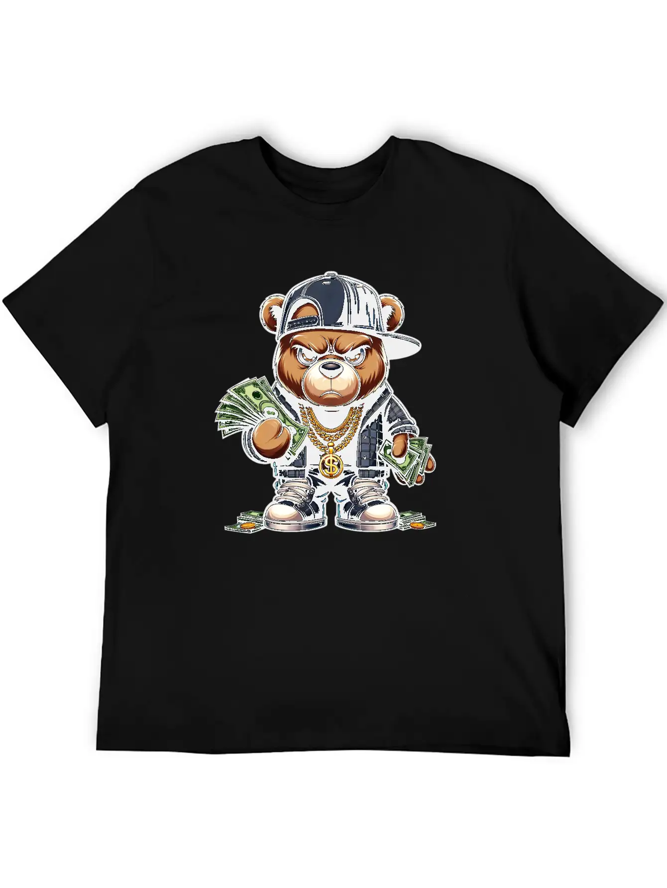 Teddy Bear With Money Relaxed Everyday Tee – Lightweight And Durable Cotton