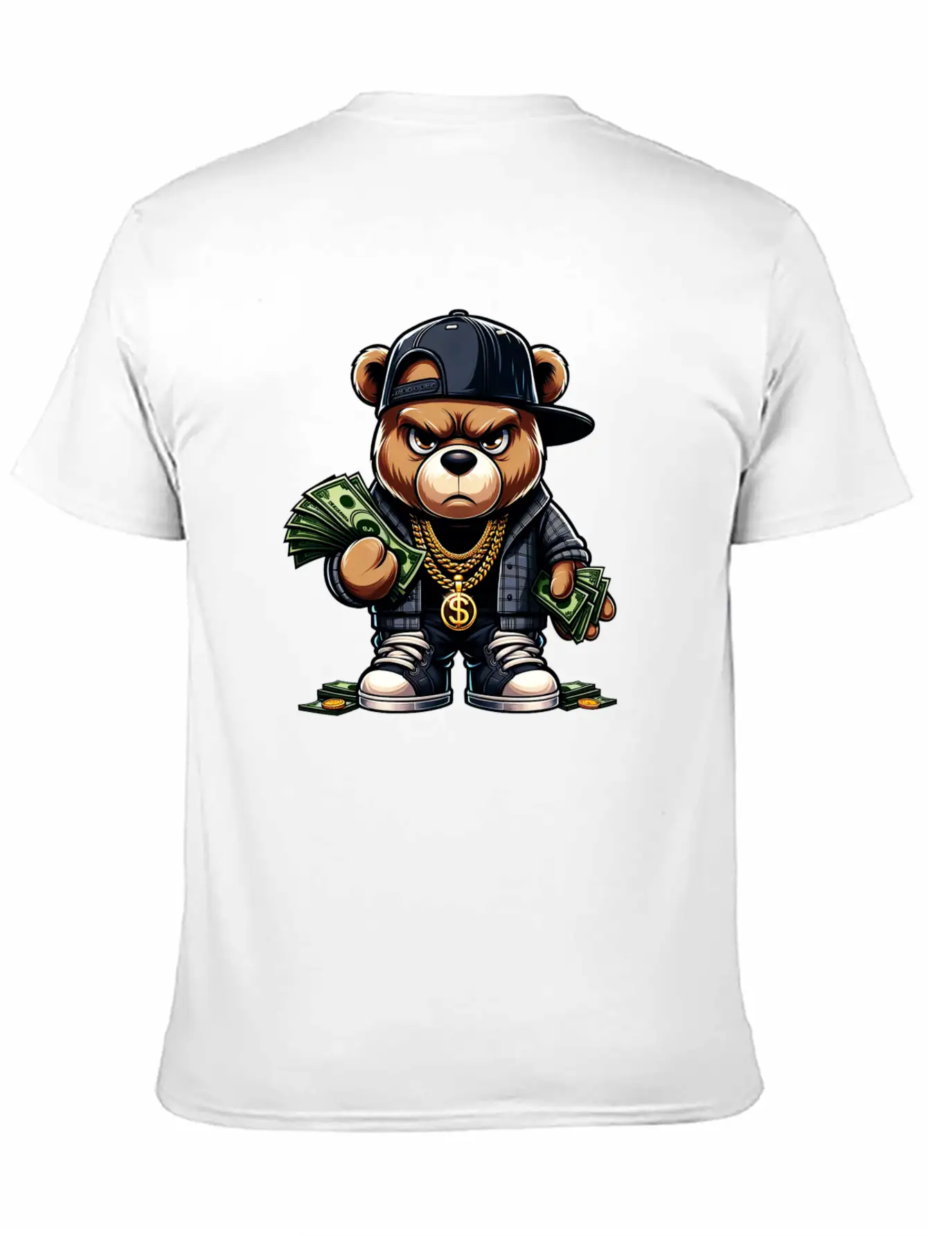 Teddy Bear With Money Relaxed Everyday Tee – Lightweight And Durable Cotton