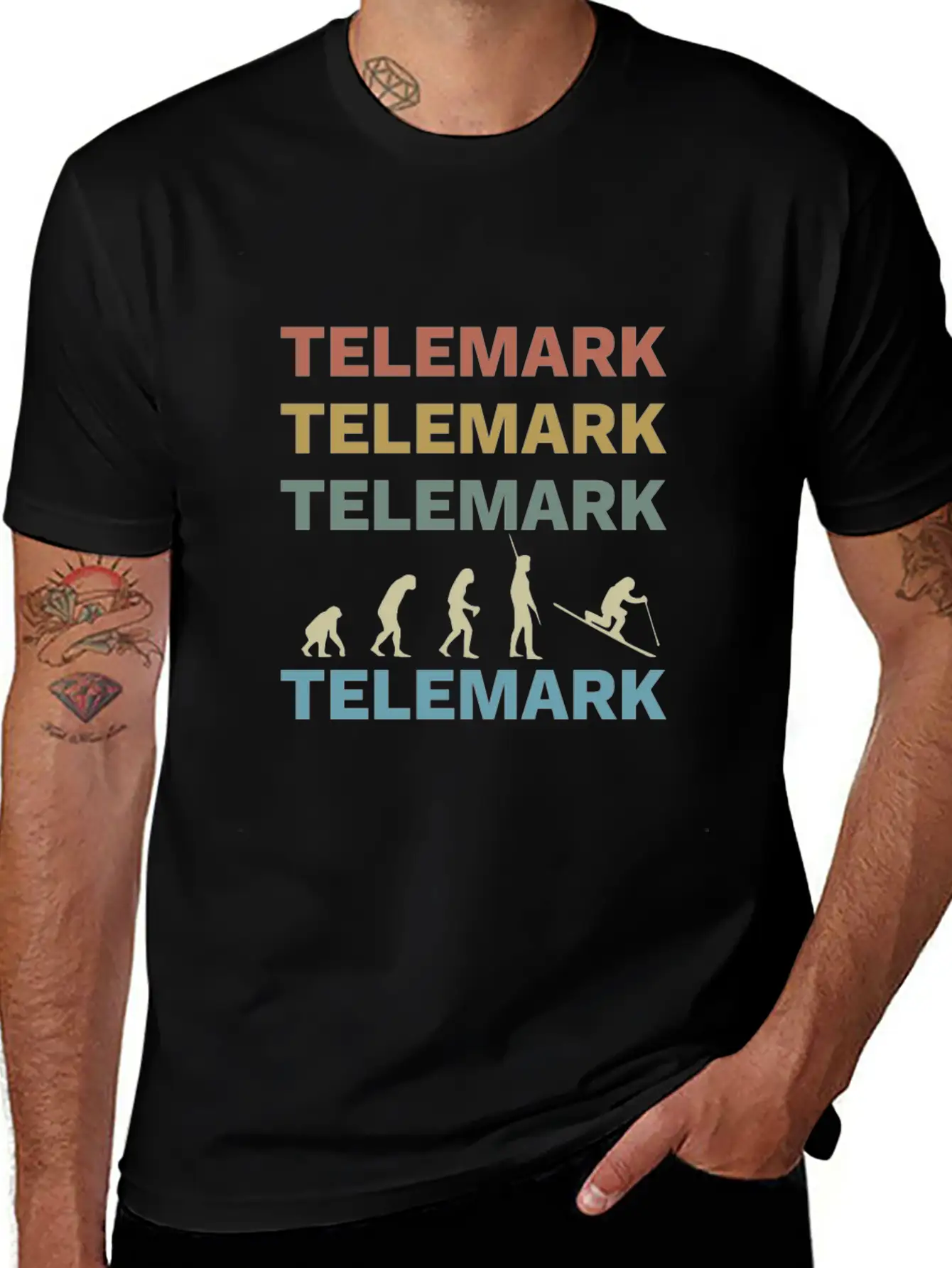 Telemark Uphill Skiing Free Heel Ski Evolution Soft Cotton Short Sleeve Tee – Unisex Wardrobe Staple