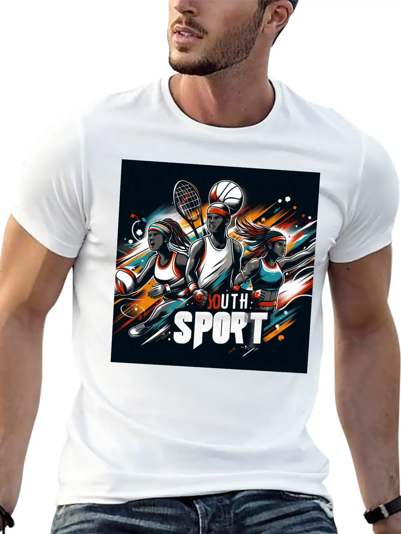 Tennis Challenge Modern Fit Casual T-Shirt ��� Clean And Versatile Design