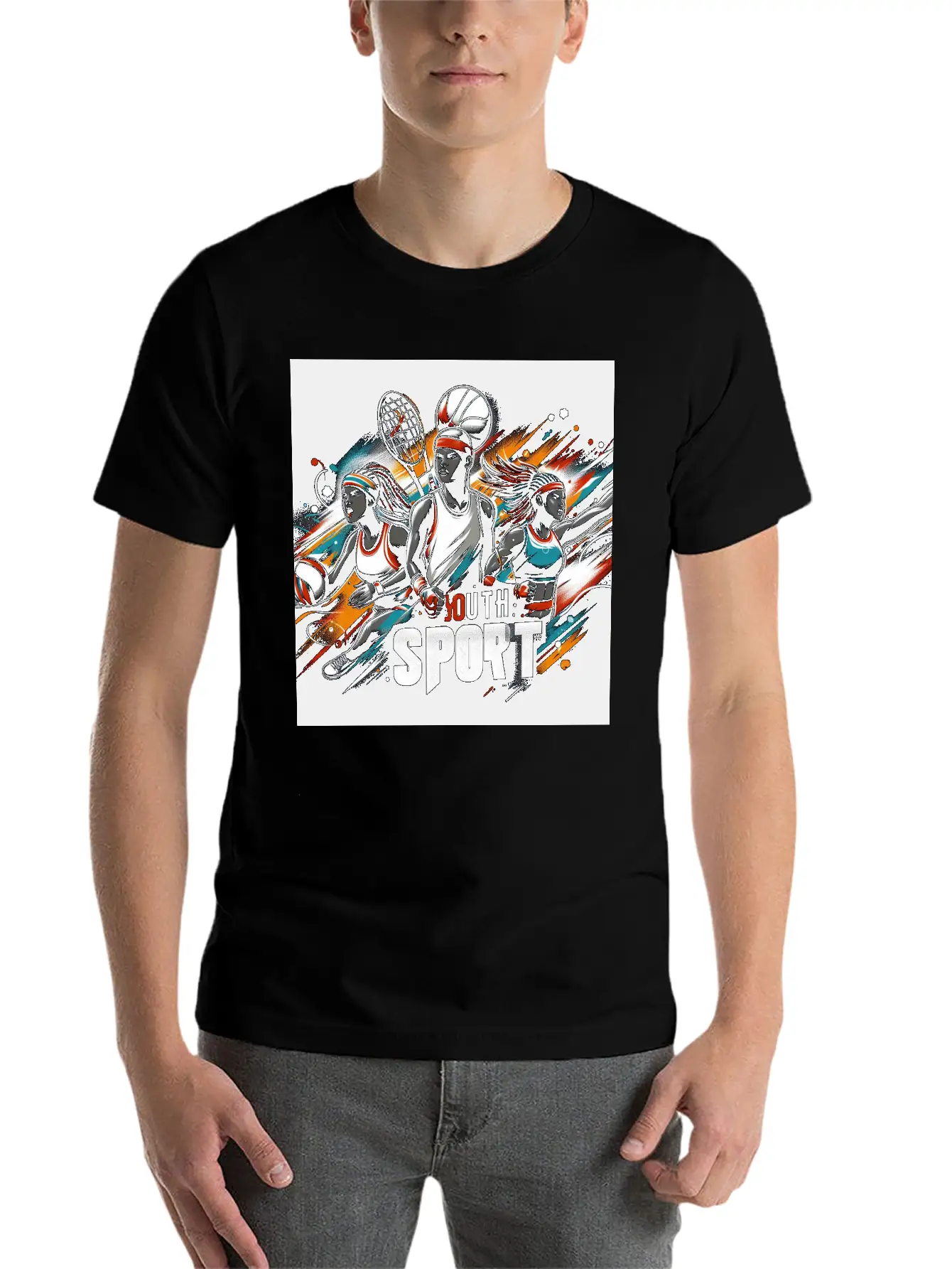 Tennis Challenge Modern Fit Casual T-Shirt ��� Clean And Versatile Design