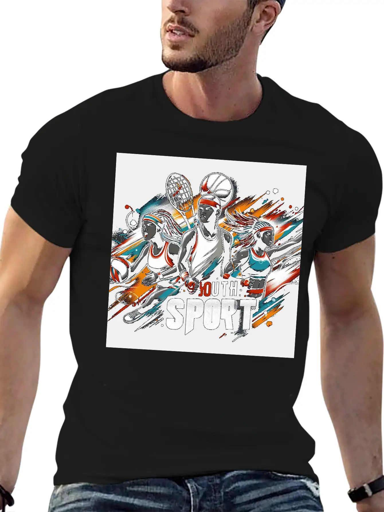 Tennis Challenge Modern Fit Casual T-Shirt ��� Clean And Versatile Design