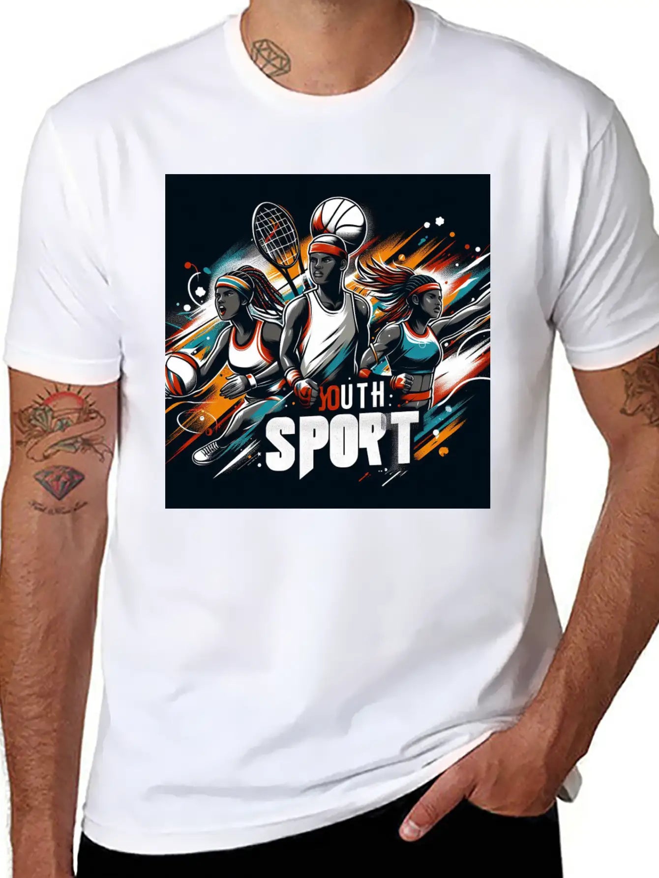 Tennis Challenge Modern Fit Casual T-Shirt ��� Clean And Versatile Design