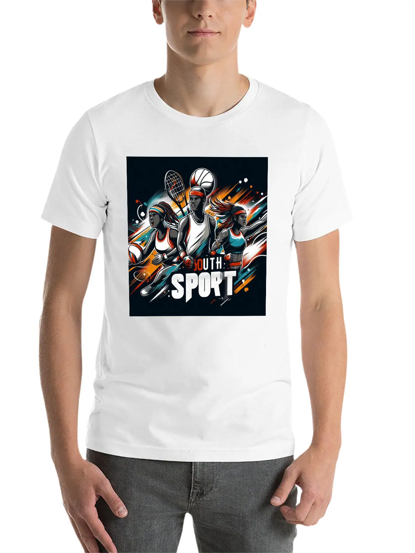 Tennis Challenge Modern Fit Casual T-Shirt ��� Clean And Versatile Design