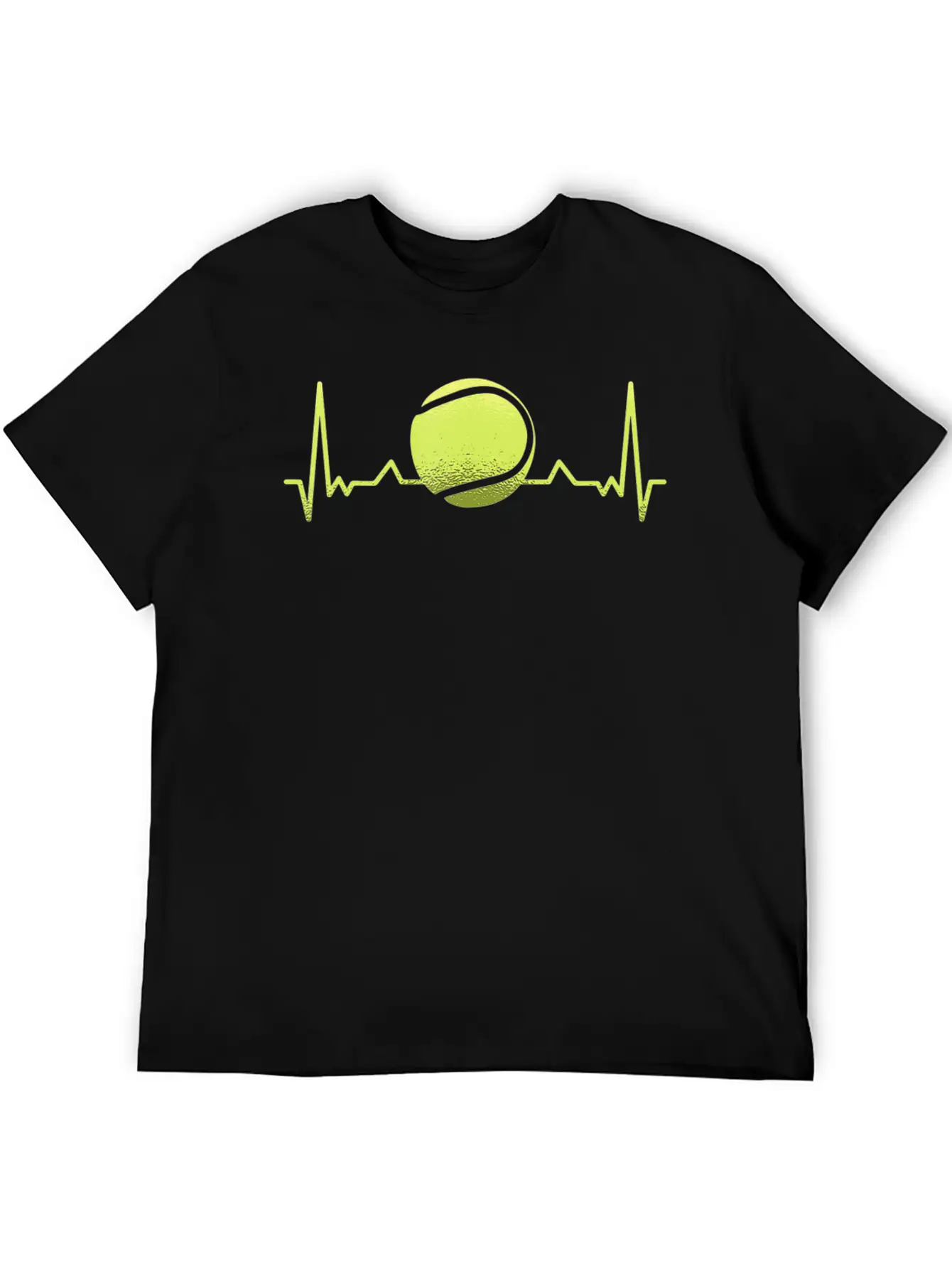 Tennis Heartbeat ECG Tennis Player Tennis Trainer Unisex Casual T-Shirt – Clean Design For Daily Comfort