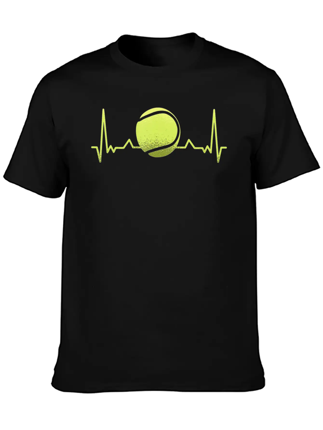Tennis Heartbeat ECG Tennis Player Tennis Trainer Unisex Casual T-Shirt – Clean Design For Daily Comfort