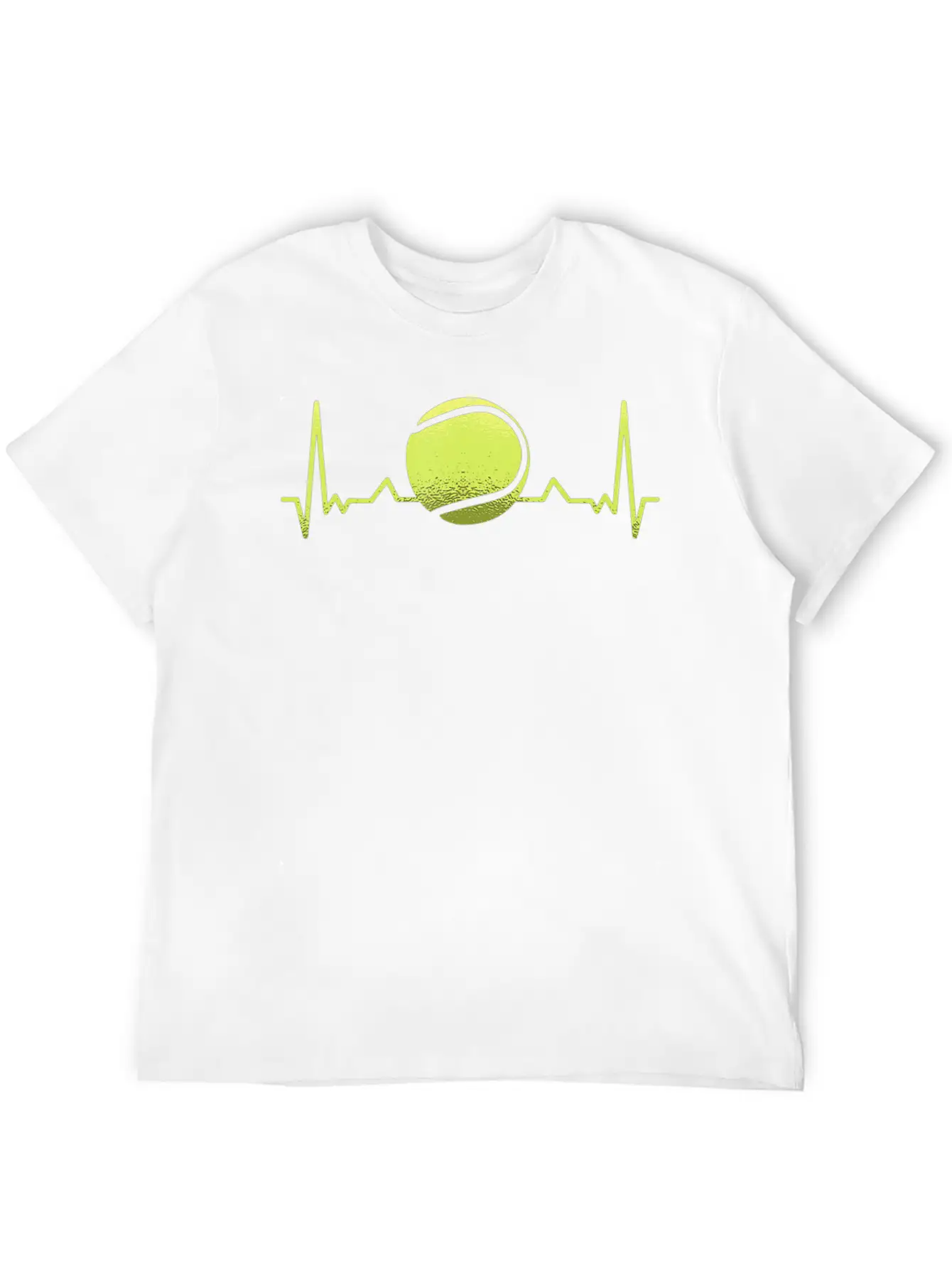 Tennis Heartbeat ECG Tennis Player Tennis Trainer Unisex Casual T-Shirt – Clean Design For Daily Comfort