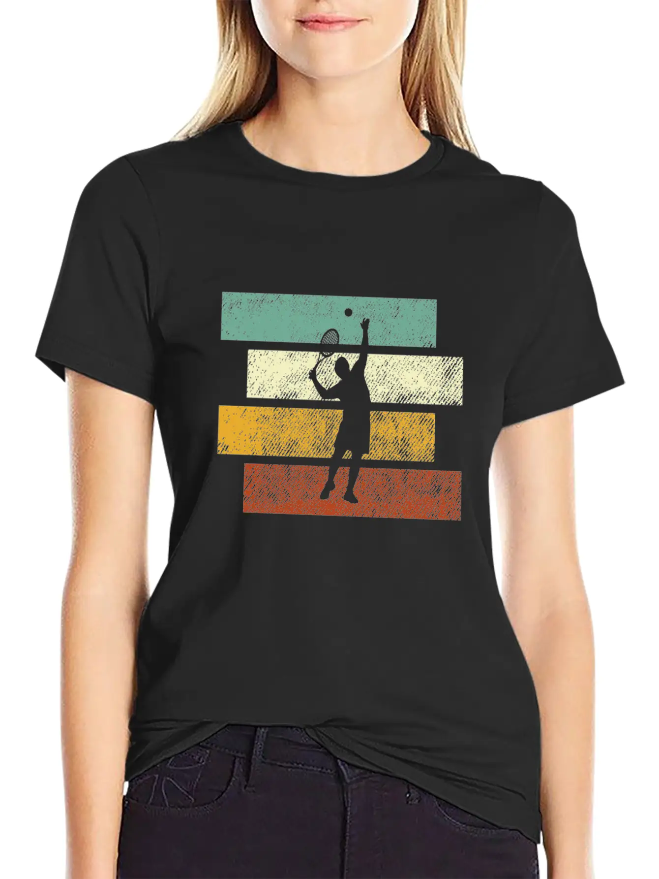 Tennis Retro Essential Cotton Tee For Daily Outfits – Unisex Style
