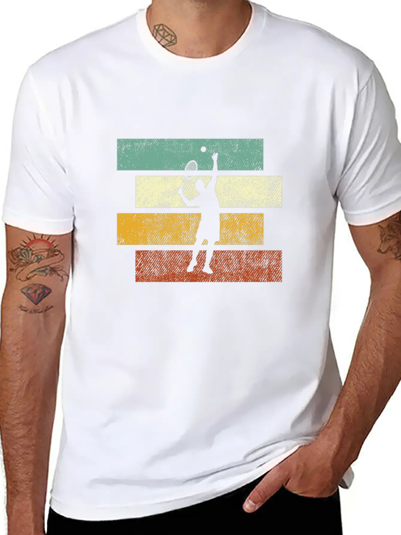 Tennis Retro Essential Cotton Tee For Daily Outfits – Unisex Style