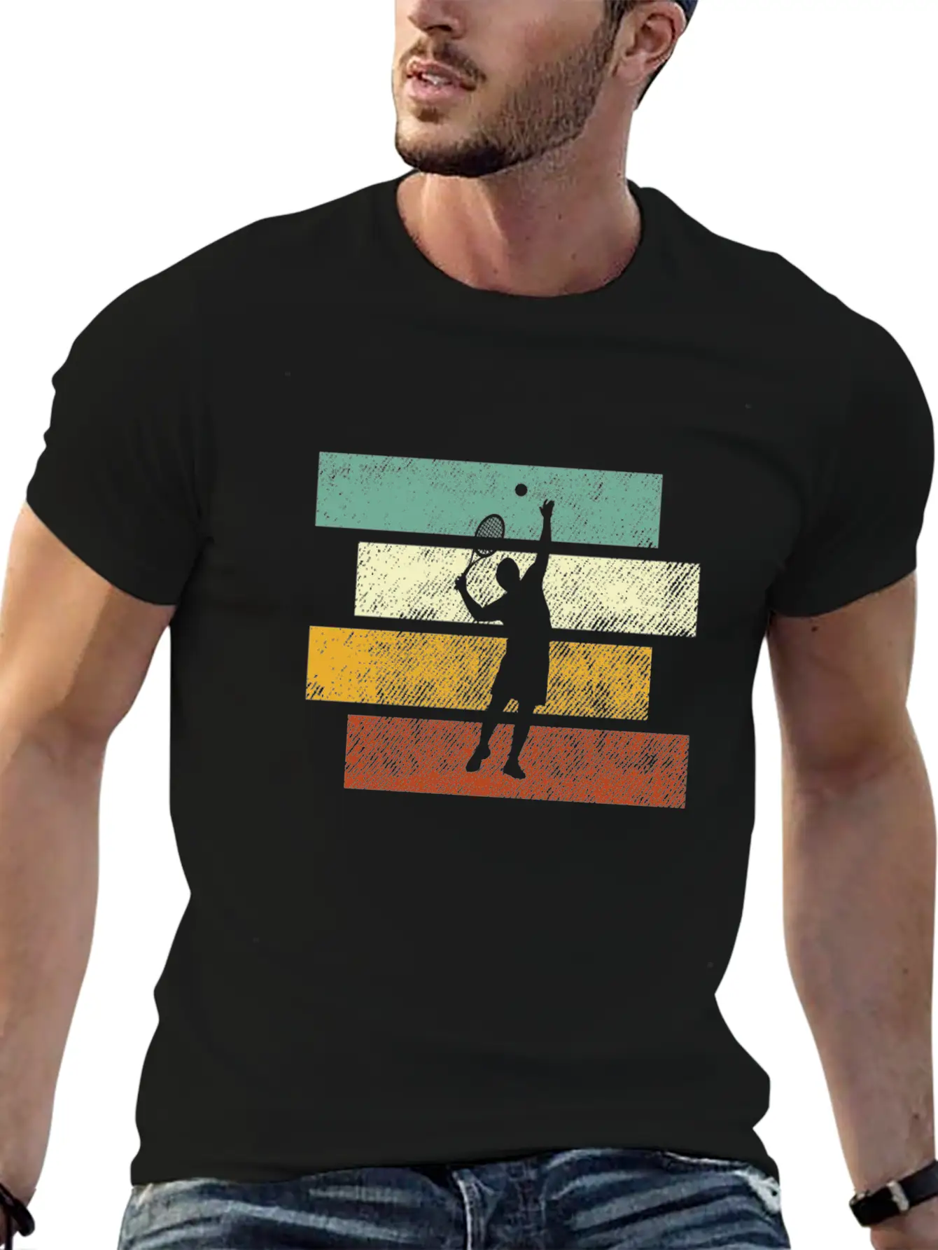 Tennis Retro Essential Cotton Tee For Daily Outfits – Unisex Style