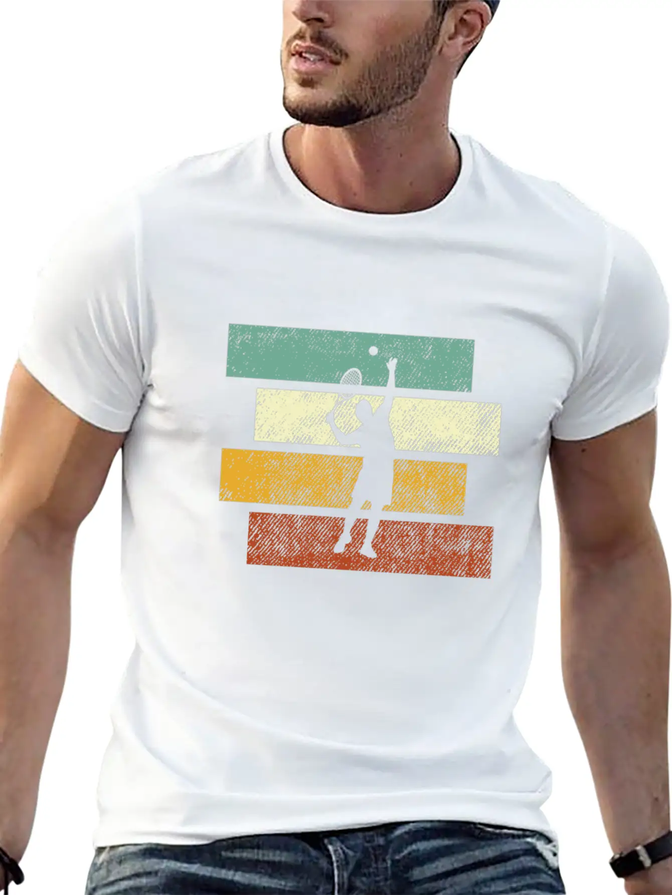 Tennis Retro Essential Cotton Tee For Daily Outfits – Unisex Style