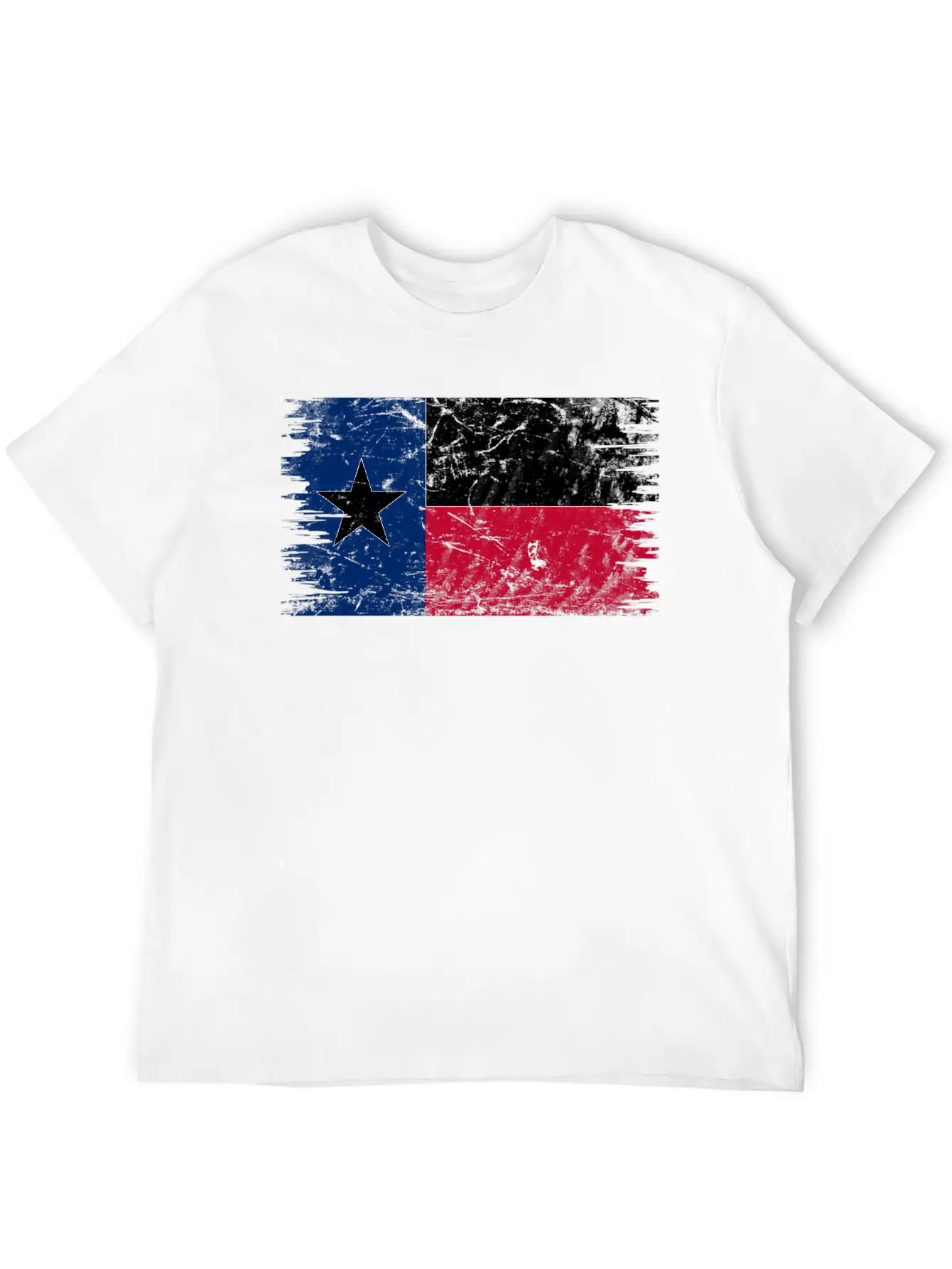 Texas Distressed State Flag Modern Fit Casual T-Shirt – Clean And Versatile Design