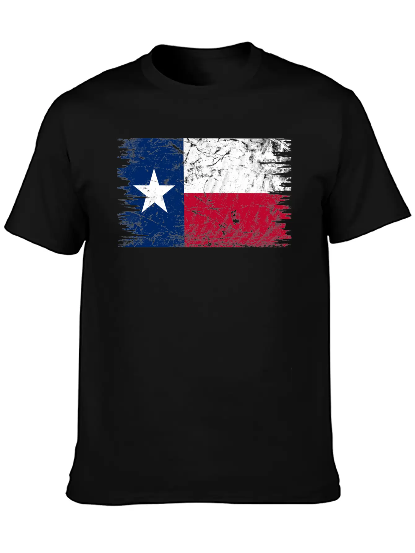 Texas Distressed State Flag Modern Fit Casual T-Shirt – Clean And Versatile Design