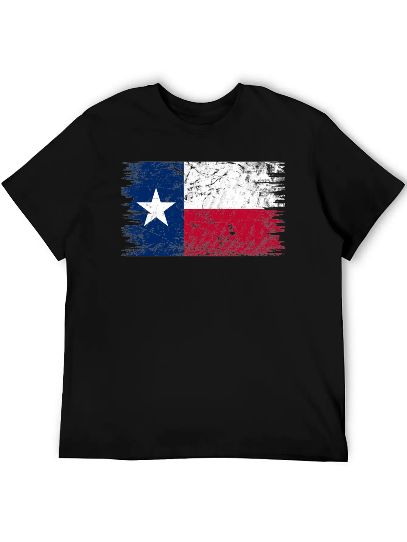 Texas Distressed State Flag Modern Fit Casual T-Shirt – Clean And Versatile Design