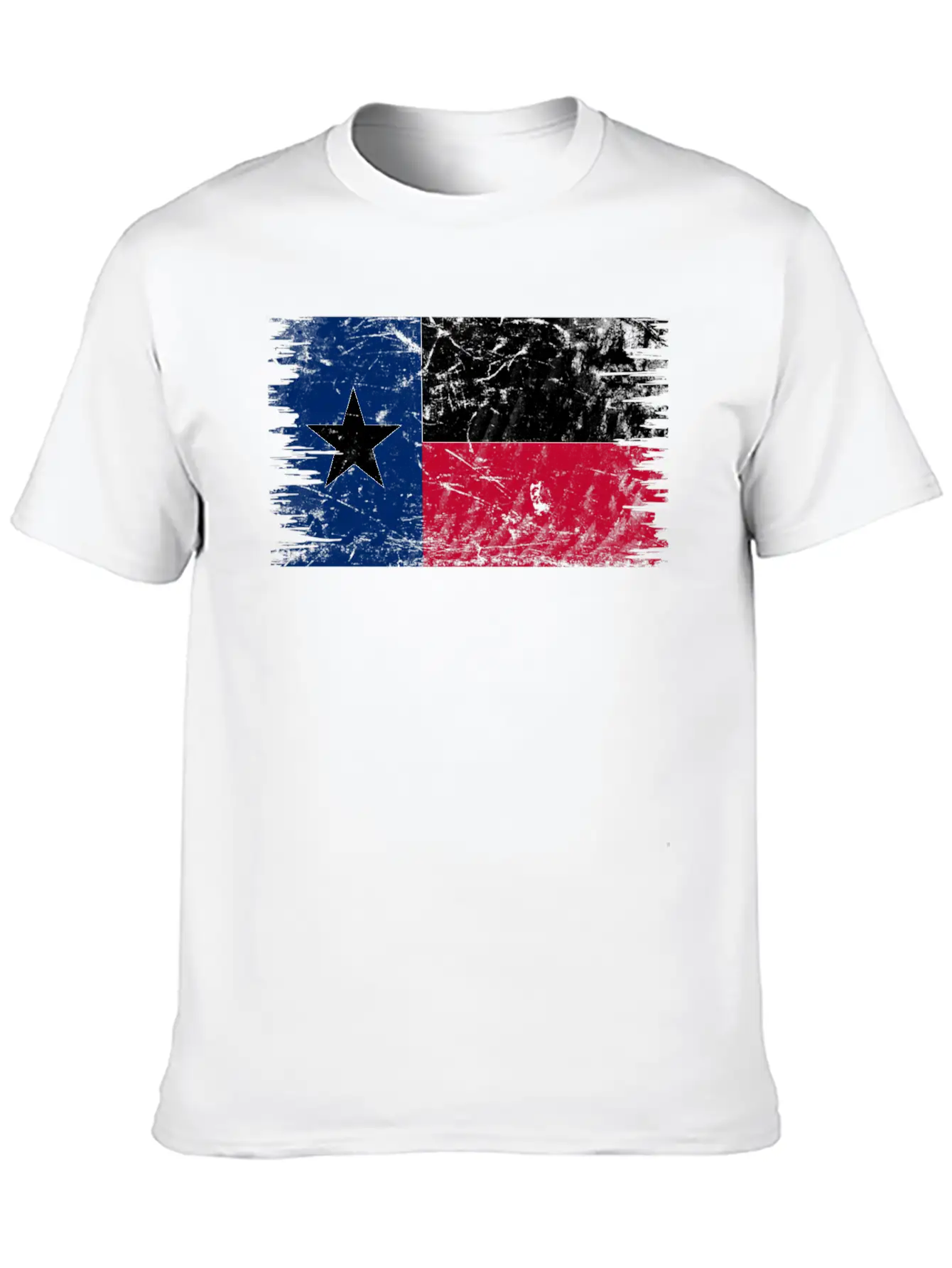 Texas Distressed State Flag Modern Fit Casual T-Shirt – Clean And Versatile Design